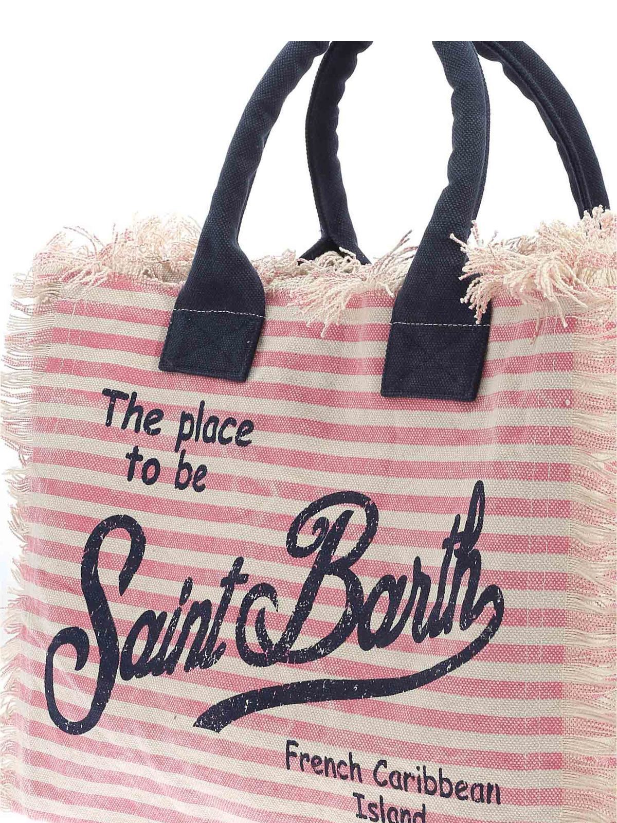 MC2 Saint Barth Girls Canvas Logo Bag in White