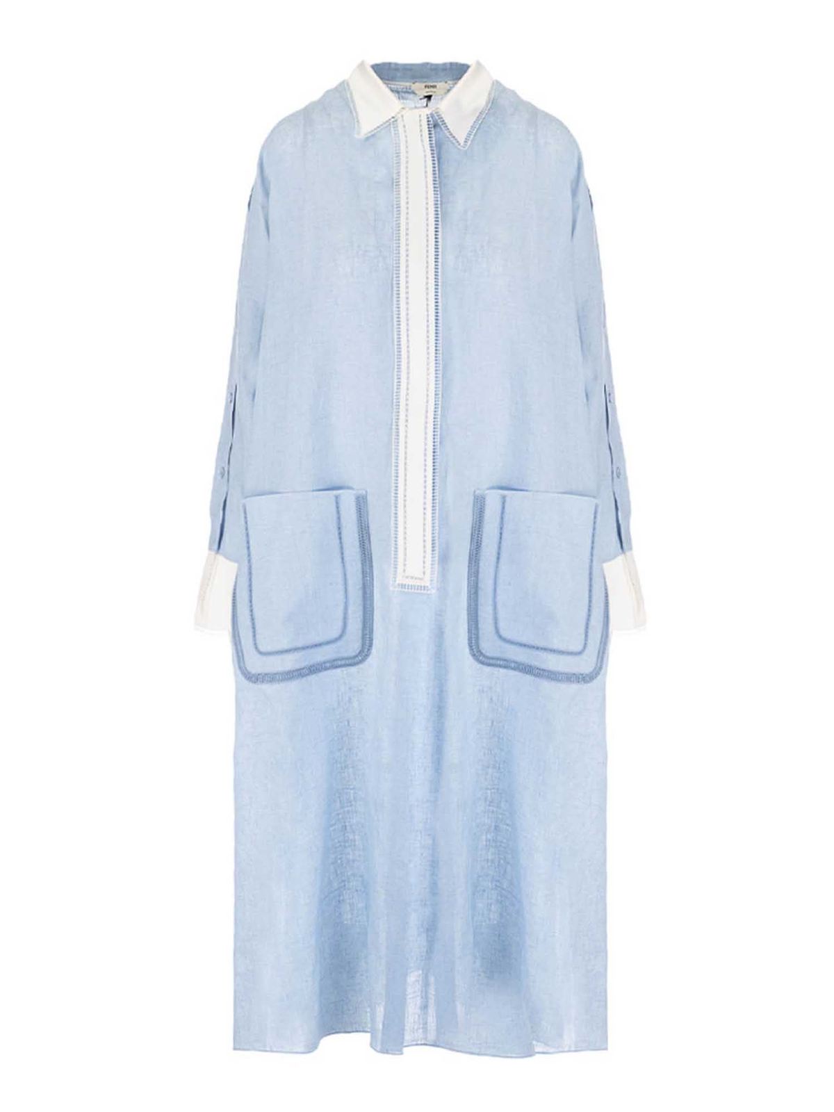 blue and white fendi dress Women's Wendy Embroidered Dress (white tulle) XS-S main image 1