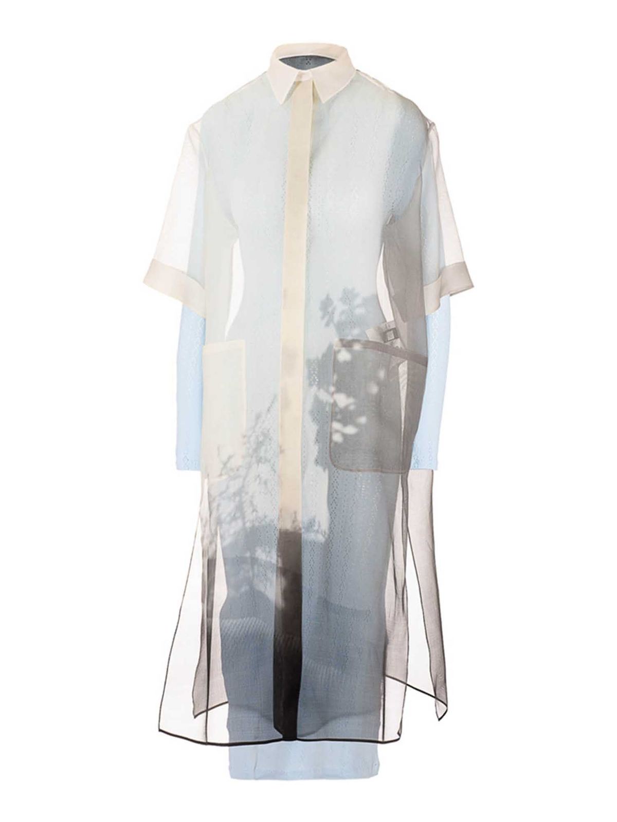 Fendi Organza midi dress in multicolor Women FDB530AF7QF0GME