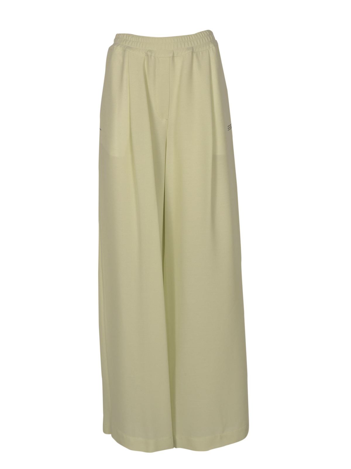 Off-white Palazzo Trousers In Light Green In Verde