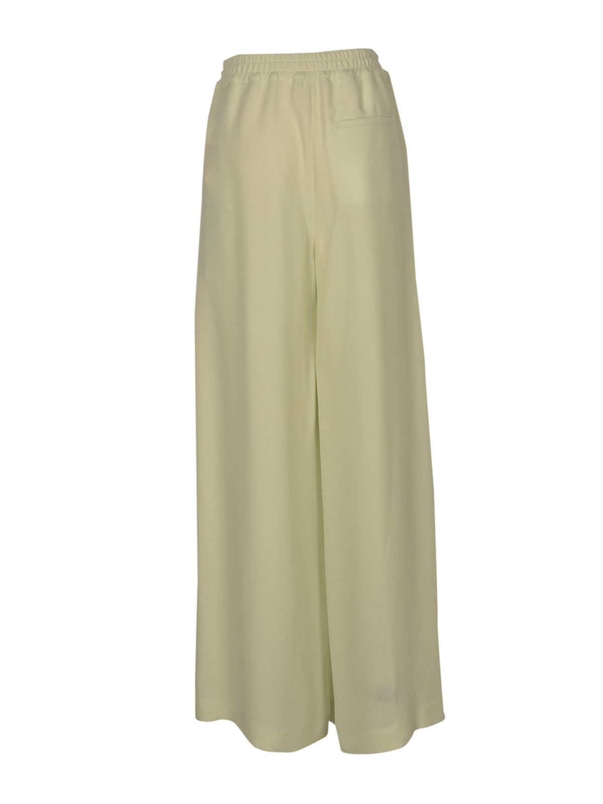Shop Off-white Palazzo Trousers In Light Green In Verde