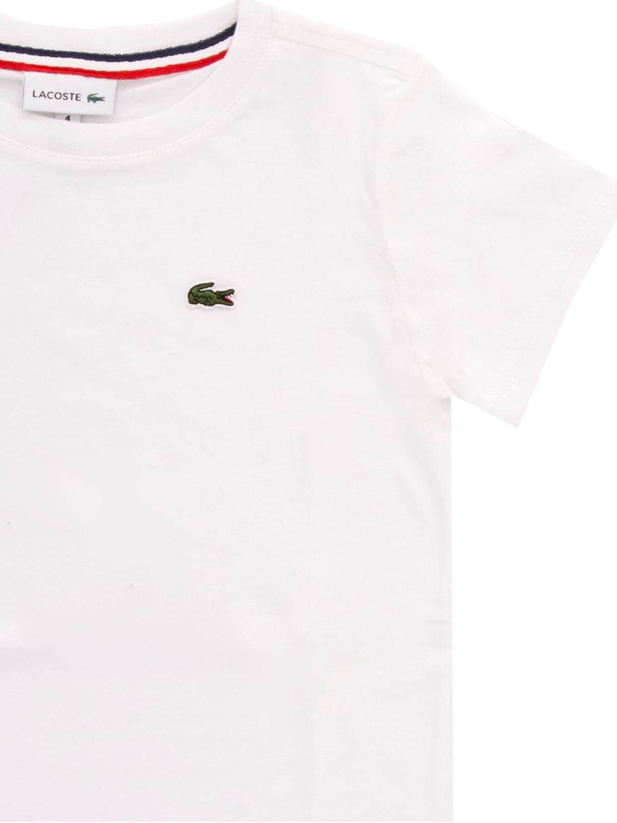 Fejl Egypten Medarbejder T-shirts Lacoste - Logo patch t-shirt in white - TJ1442001