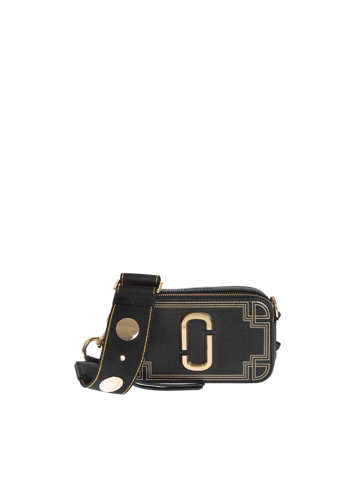 Cross body bags Marc Jacobs - Softshot crossbody bag in black and gold -  H113L01SP21002