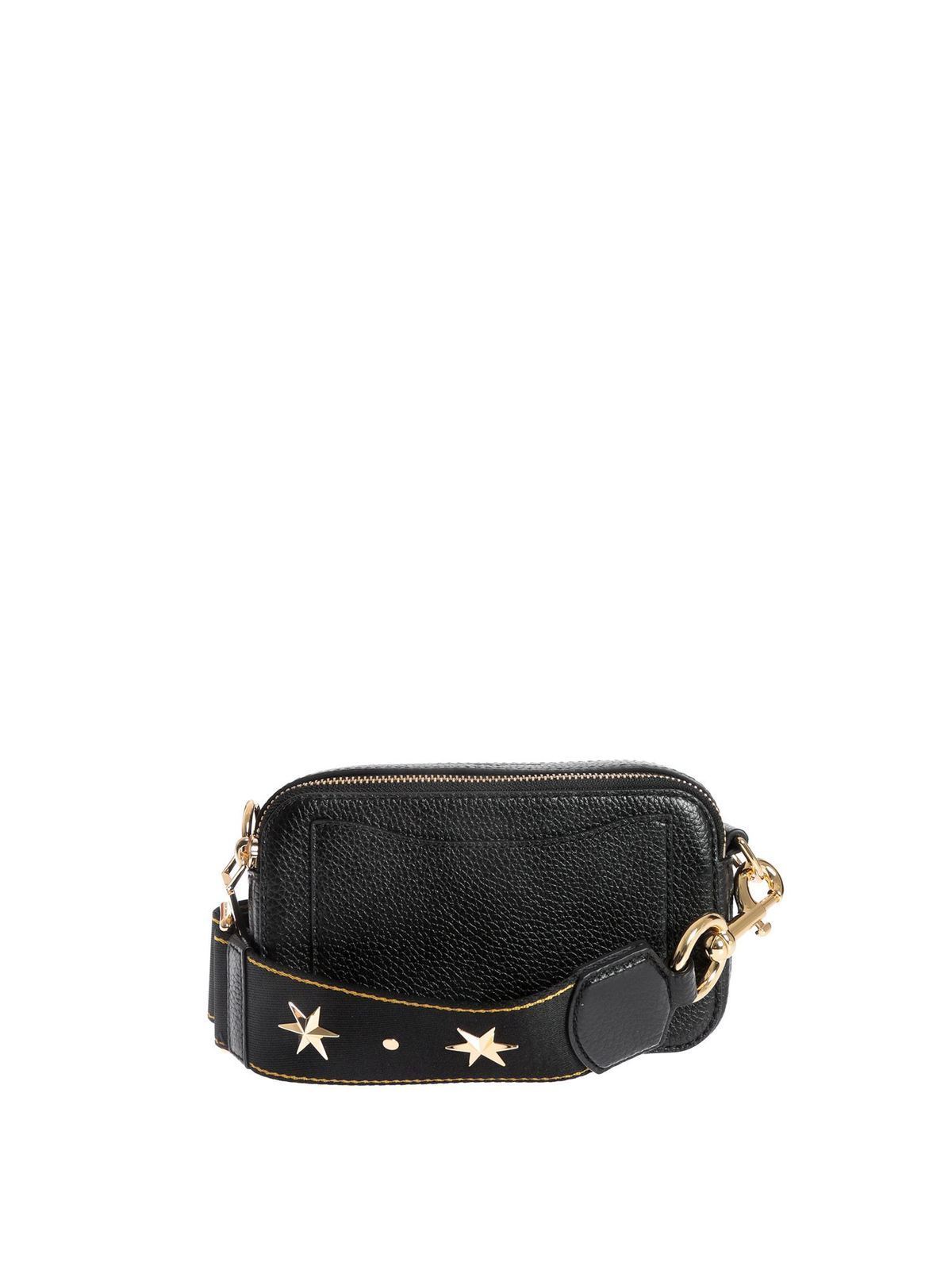 Cross body bags Marc Jacobs - Softshot crossbody bag in black and gold -  H113L01SP21002
