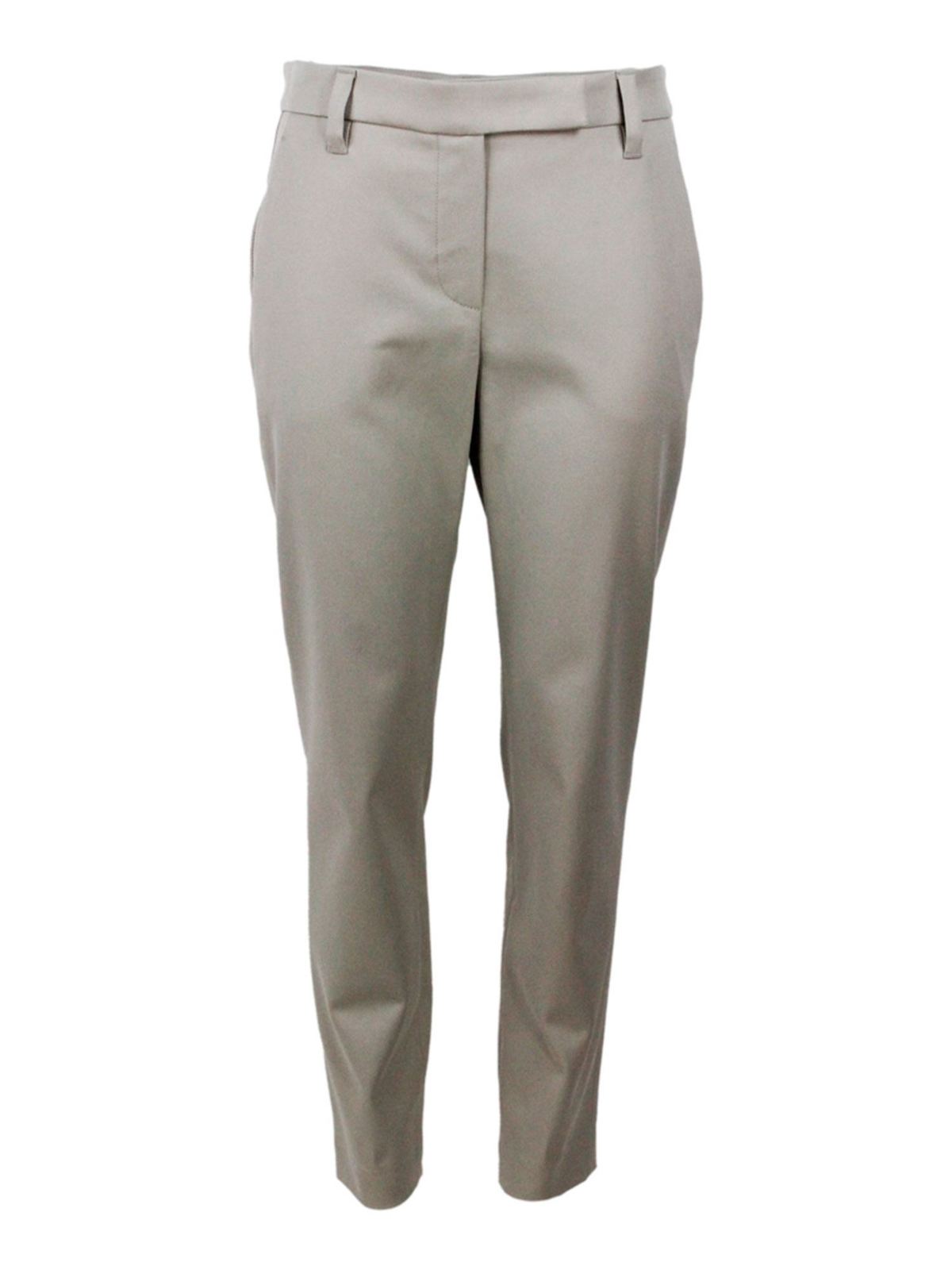 Shop Brunello Cucinelli Cropped Trousers In Beige