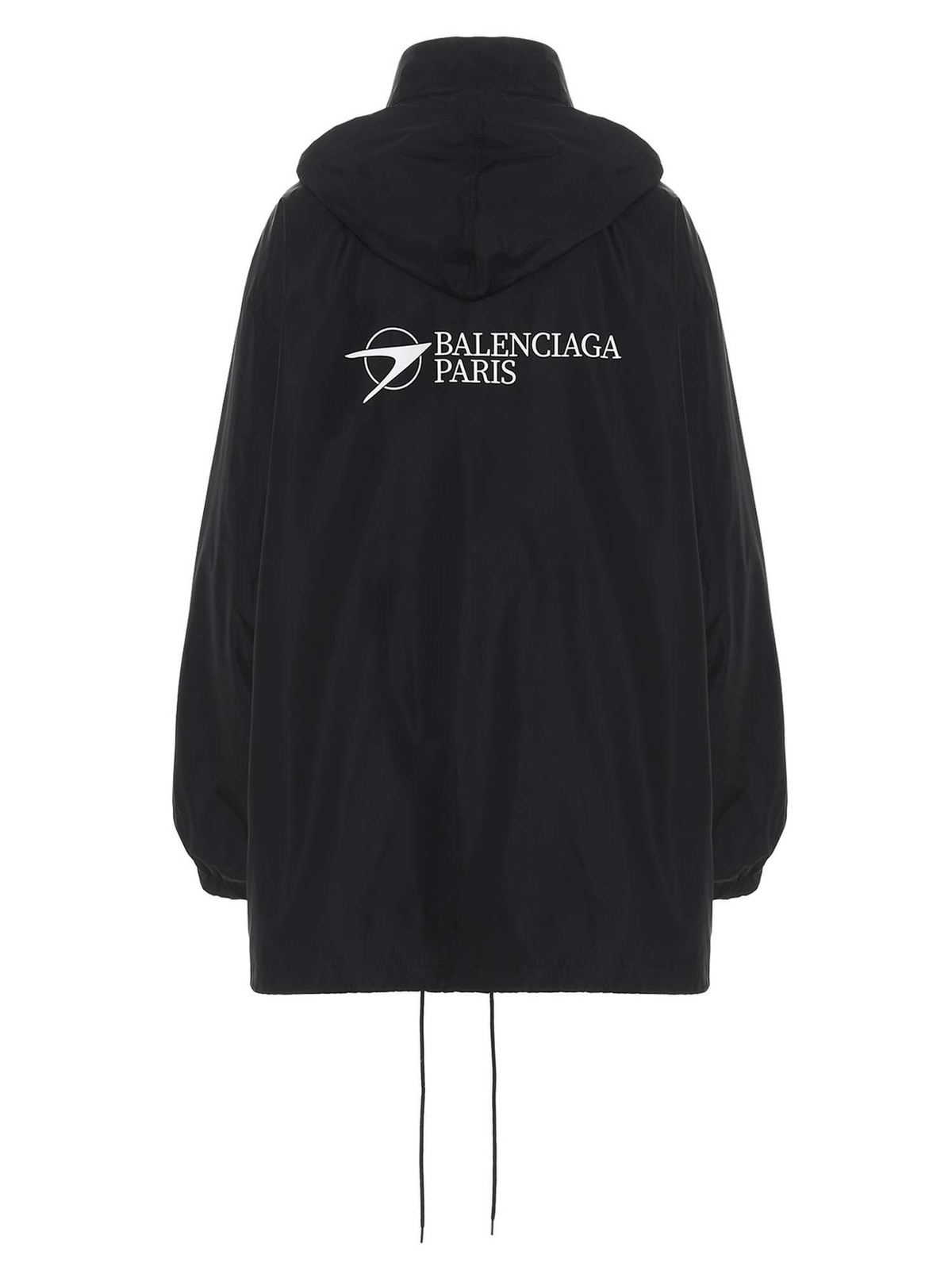 Balenciaga Logo printed nylon jacket in black | 658669TJOB91000