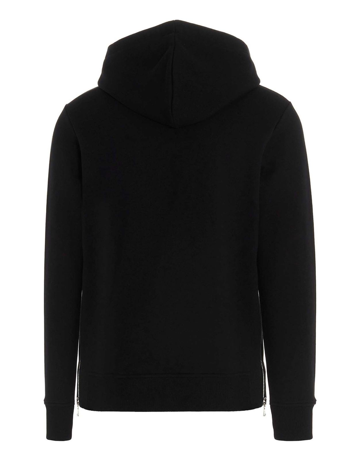 Balmain Crest logo hoodie in black - Black - Men