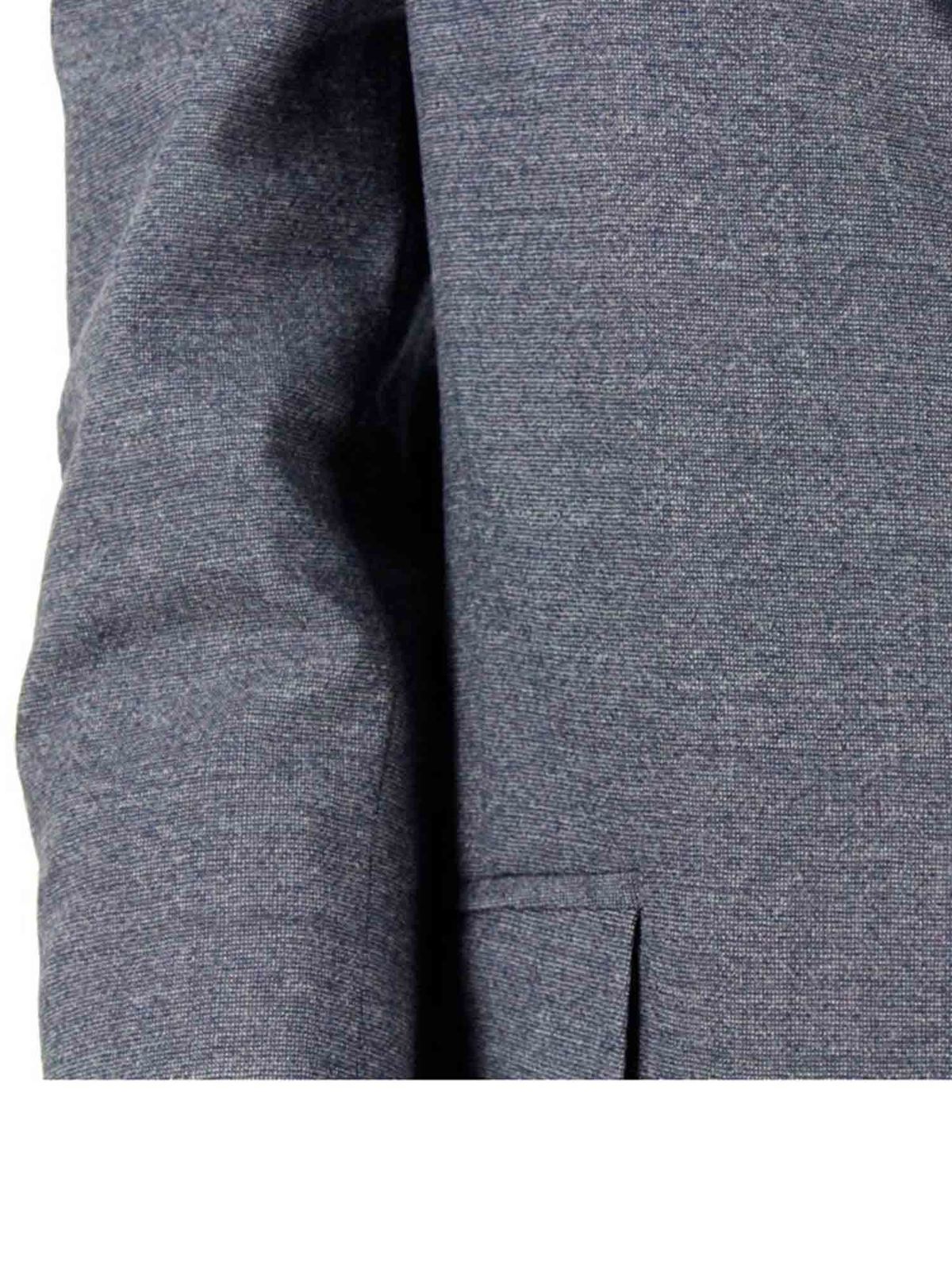 Shop Barba Single-breasted Jacket In Gray In Grey