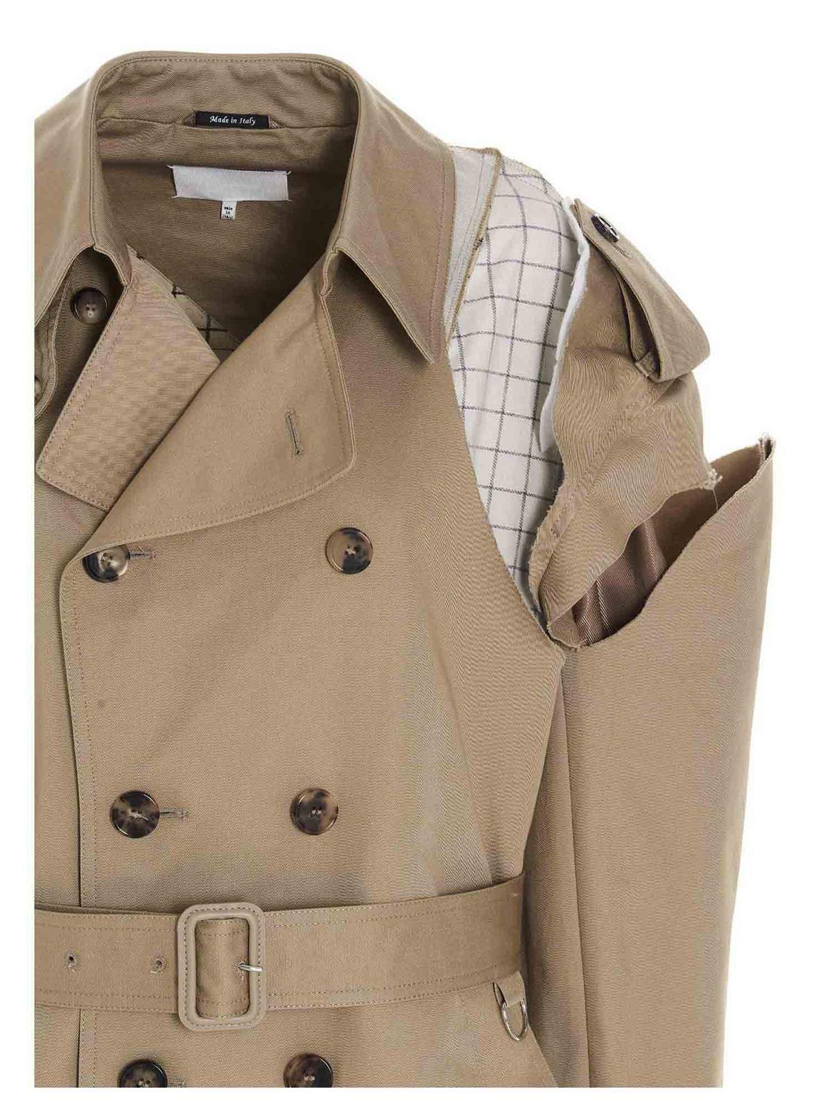 Maison Margiela Deconstructed trench coat in beige|S29AH0161S48601115