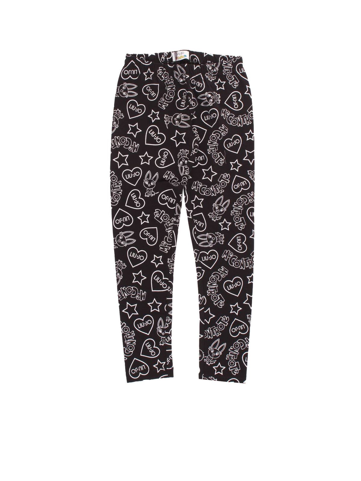 Leggings Liu Jo Junior - All over print leggings in black - 4B1319TX19022222