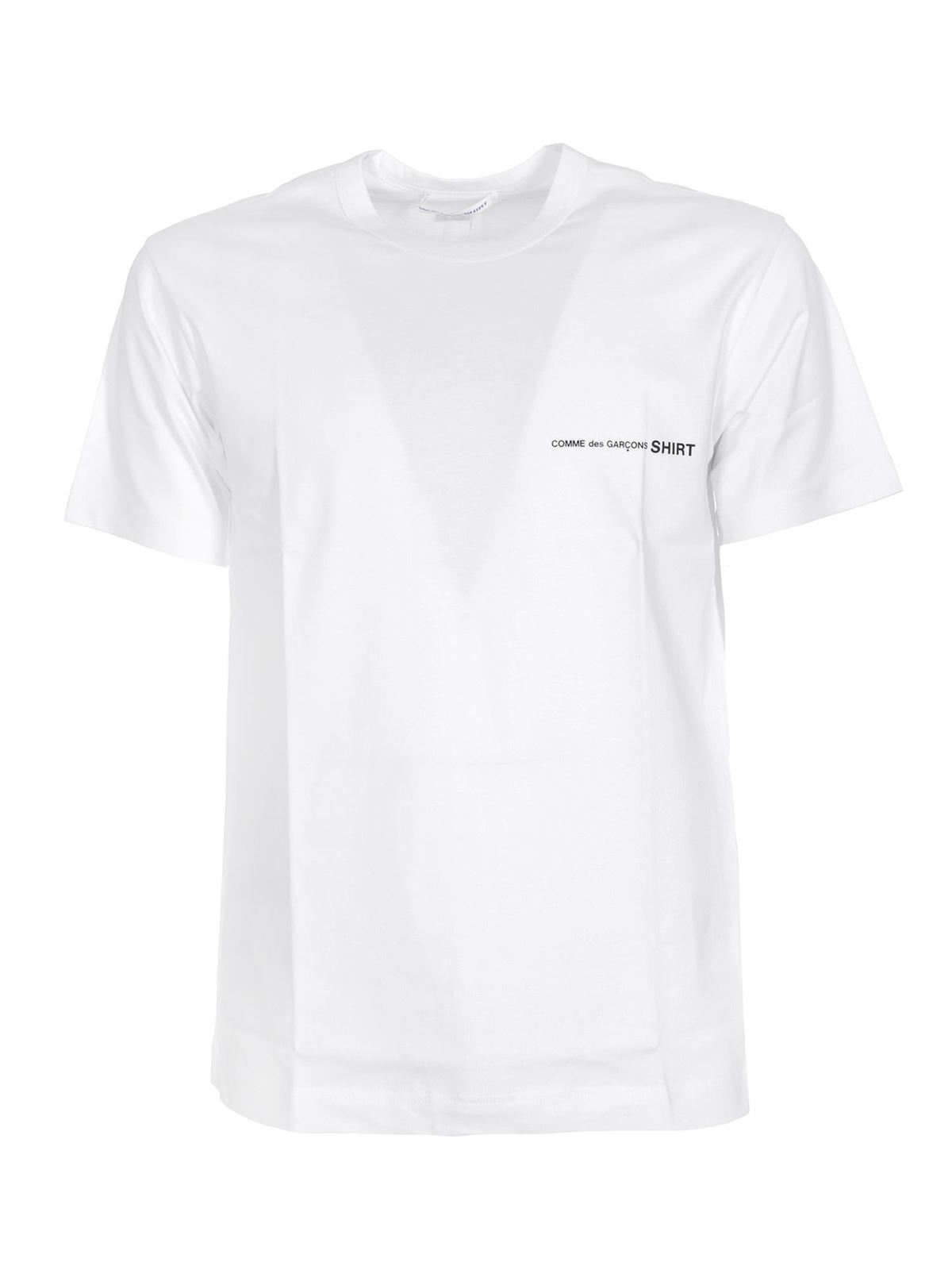 Comme Des Garçons Shirt Logo T-shirt In White