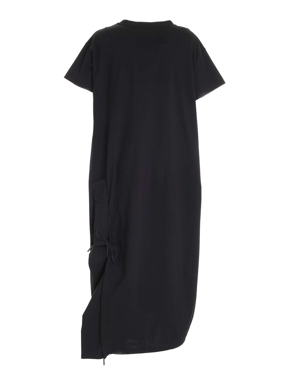 Y-3 Drawstring long dress in black - Black - Women|GV0347