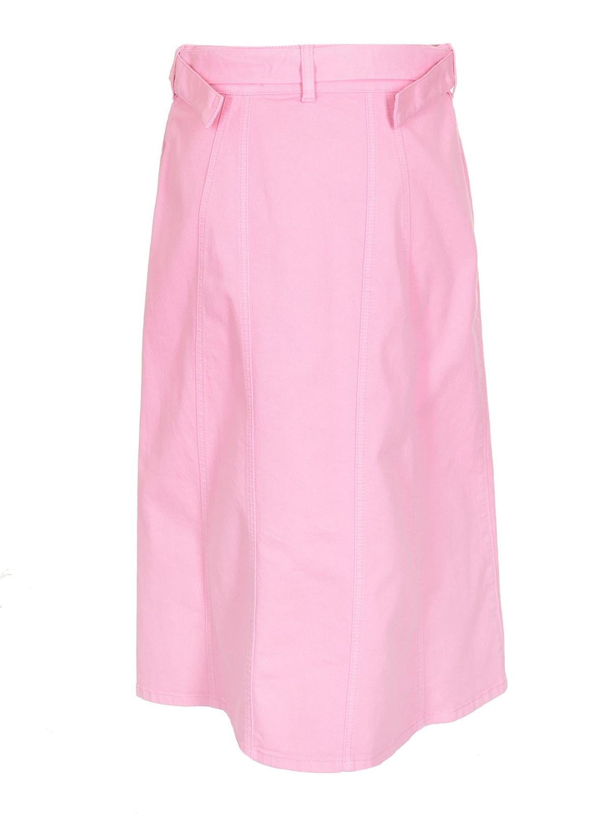 M.S.G.M. Midi denim skirt in pink - Pink | 3041MDD44T21727912