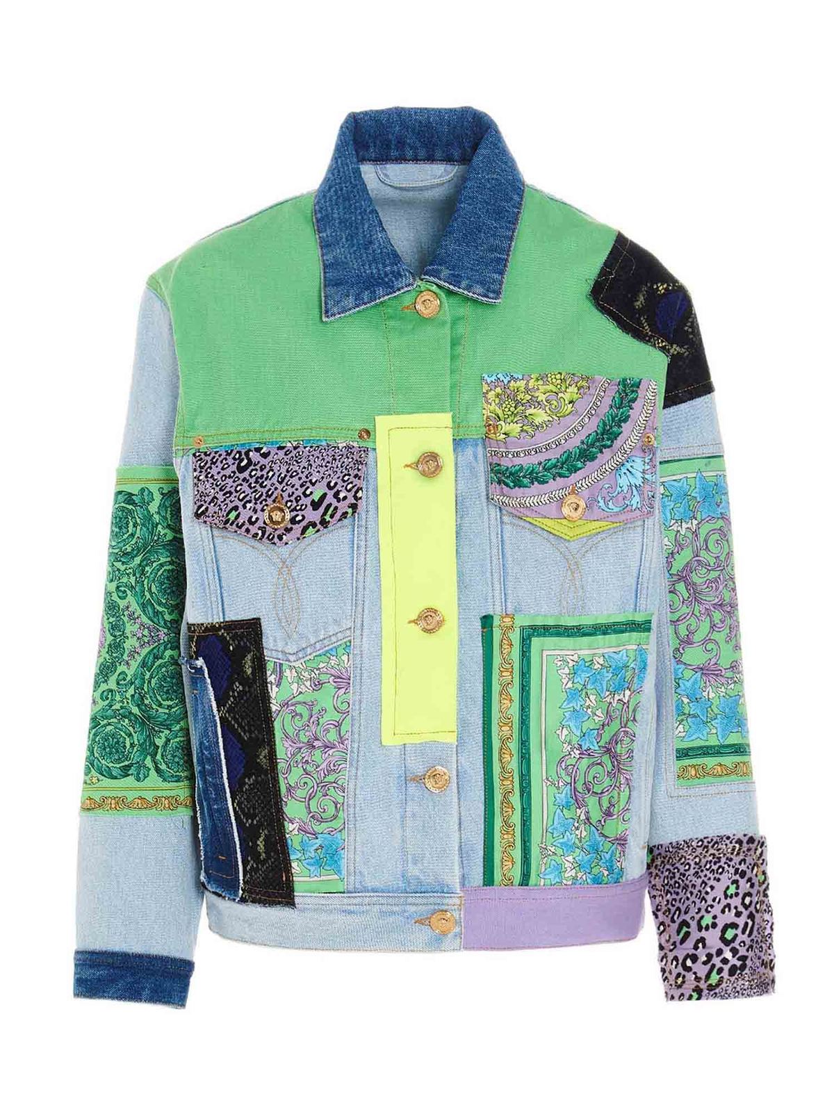 Versace Veste En Jean Bleu Clair Femme A885161F004081D070