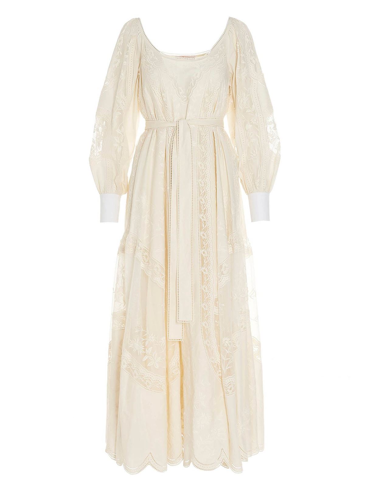 Embroidered dress in New Ivory color
