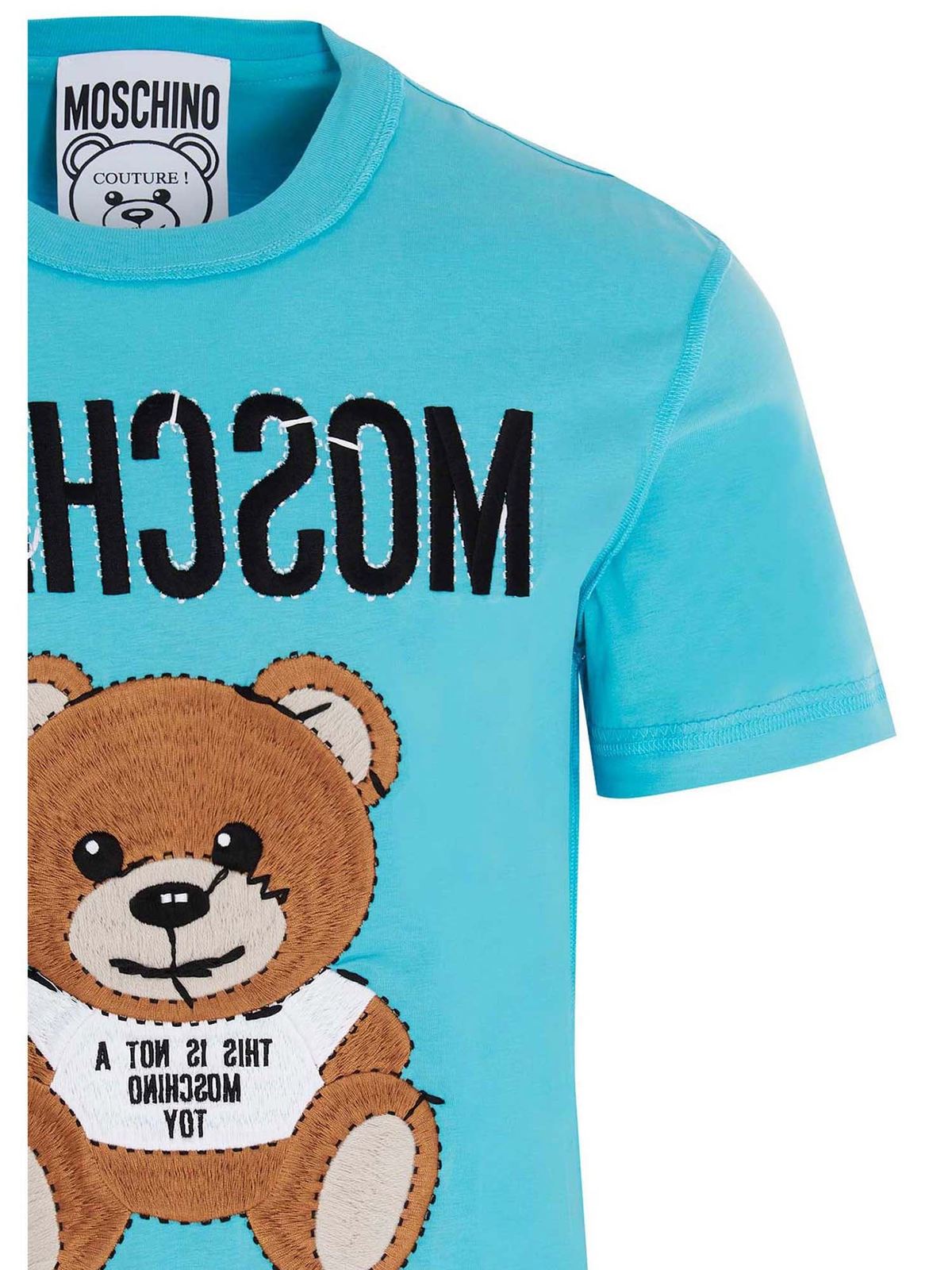 Moschino Camiseta Inside Out Azul Claro Hombre 077402401333