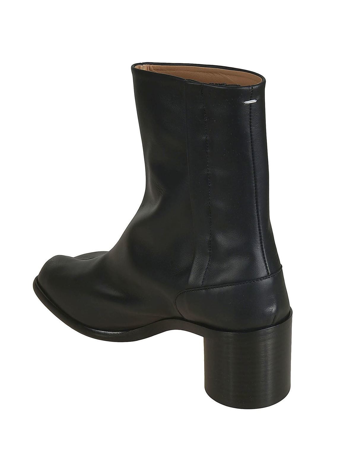 Bottes Maison Margiela Tabi Blanches, Taille 41, Cuir, Made In Italy (occasion)