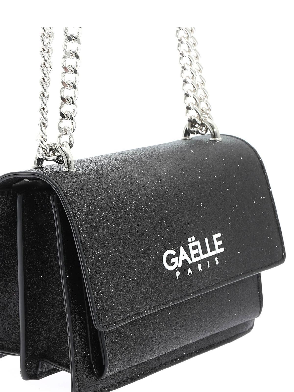 Cross body bags Gaelle Paris - Black glitter shoulder bag - GBDA2506NERO
