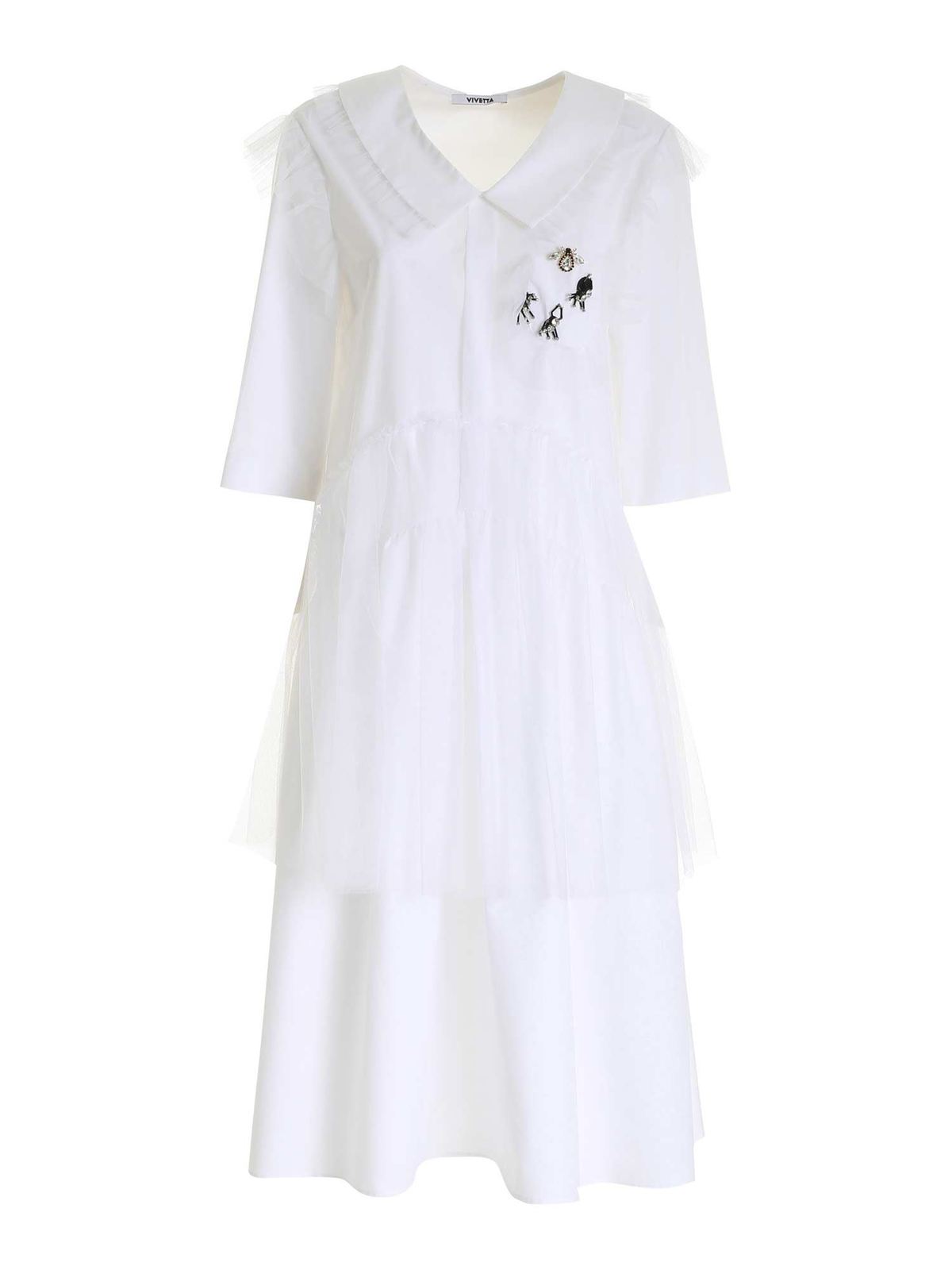 Vivetta Details Dress In White