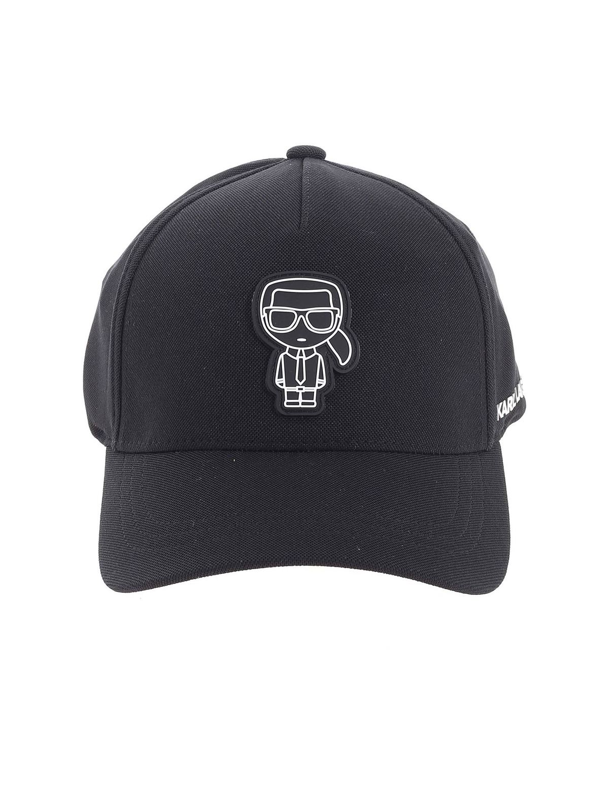 Karl Lagerfeld Logo patch cap in black - Black | 805613511118990