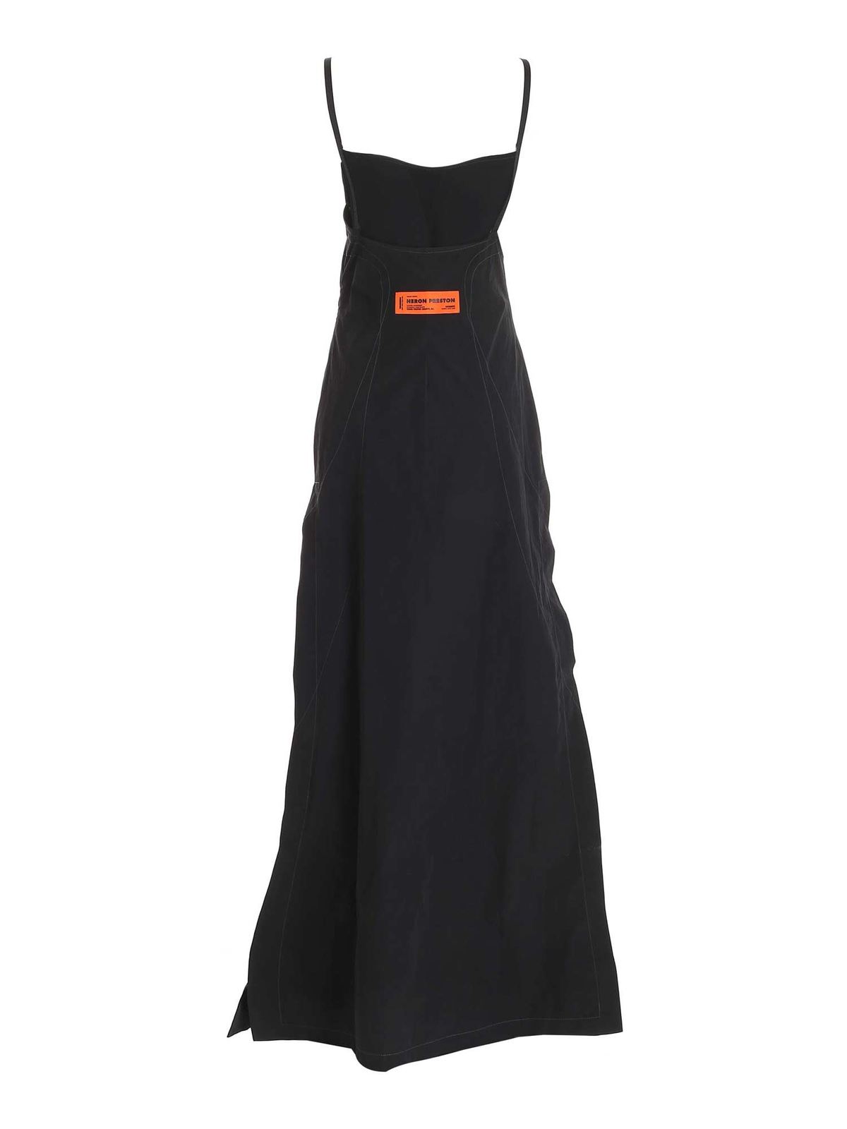 heron preston leather dress Garment Dyed in black|HWDB041R21FAB0011000 womenspants