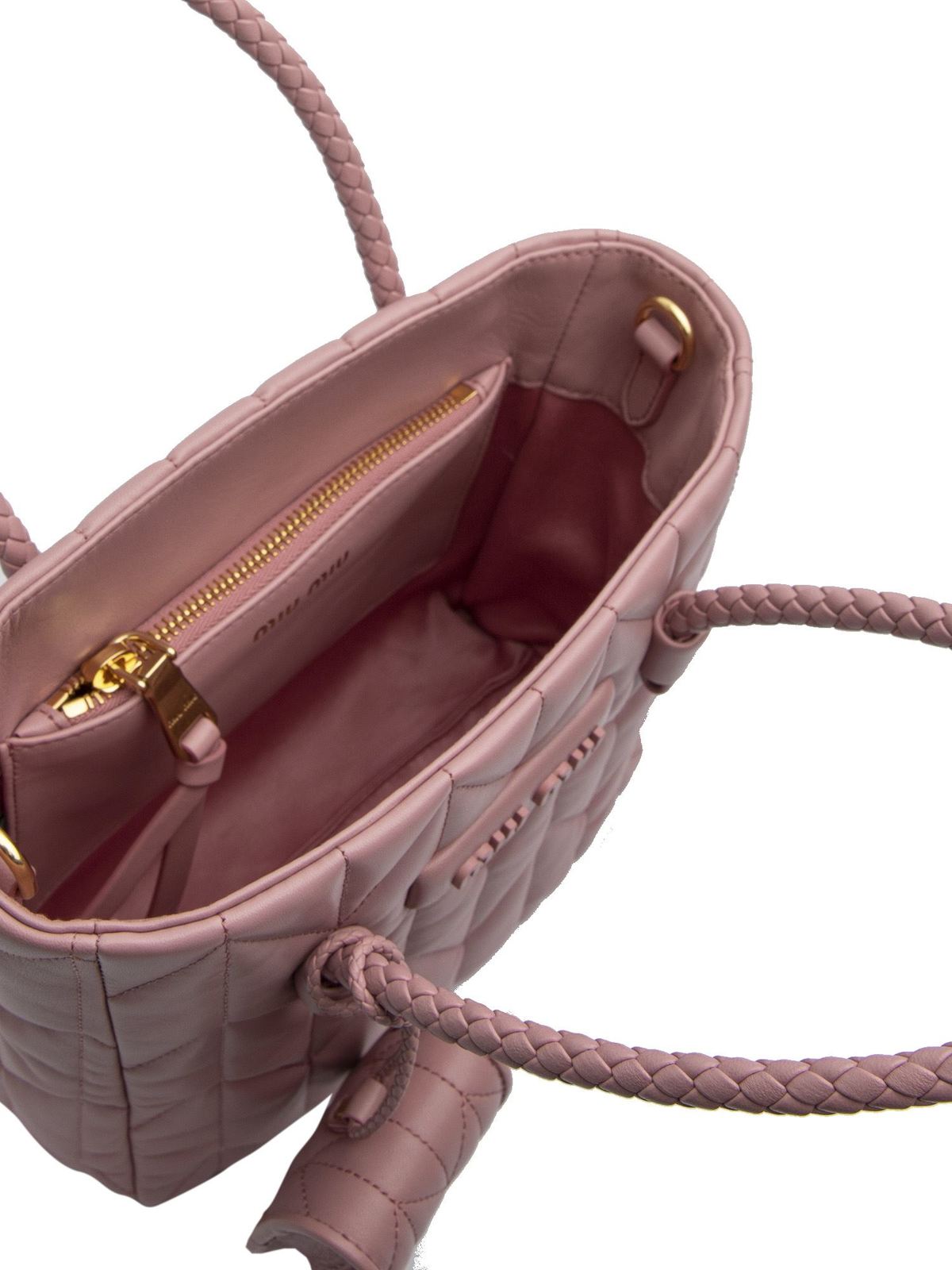 Miu Miu Embossed shopper bag in pink - Pink | 5BA2112DN6F0028 Miu Miu Embossed shopper bag in pink - Pink | 5BA2112DN6F0028