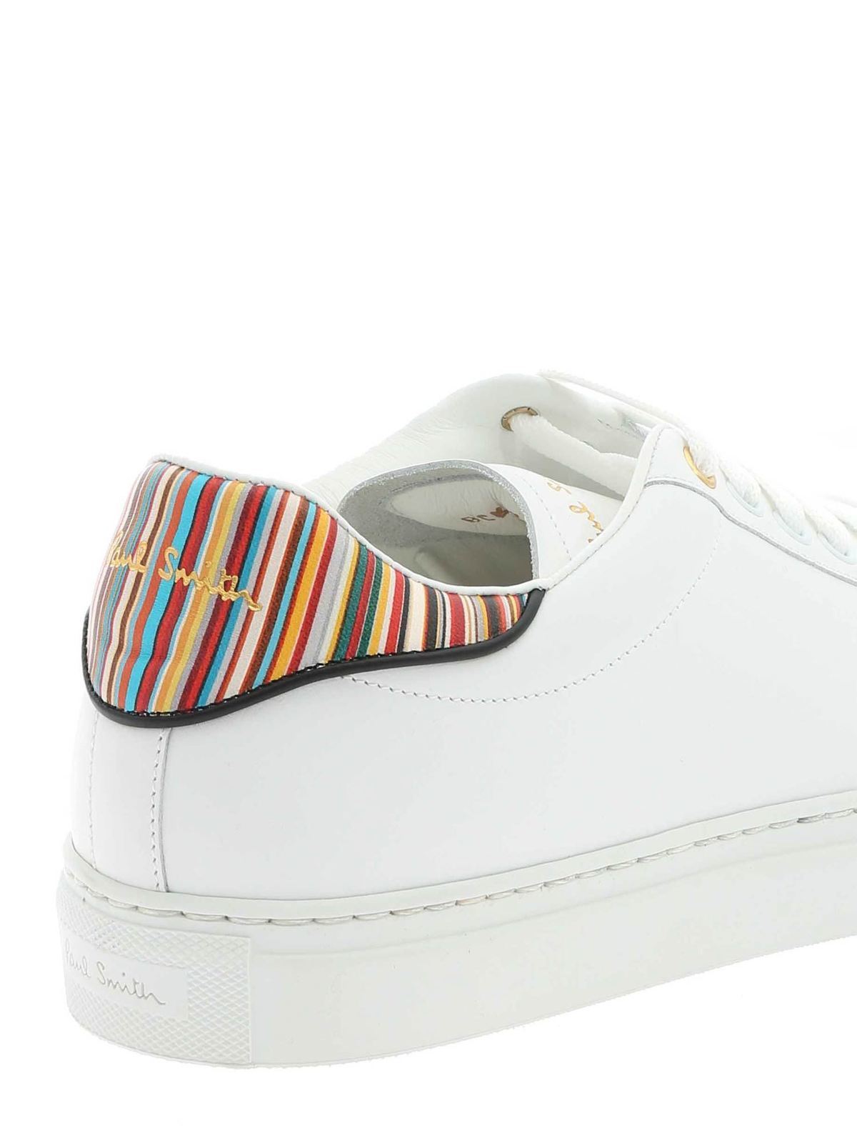 Shop Paul Smith Contrasting Details Sneakers In White