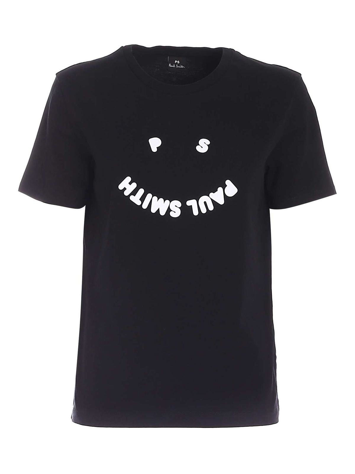 Shop Ps By Paul Smith Velvet Logo T-shirt In Black