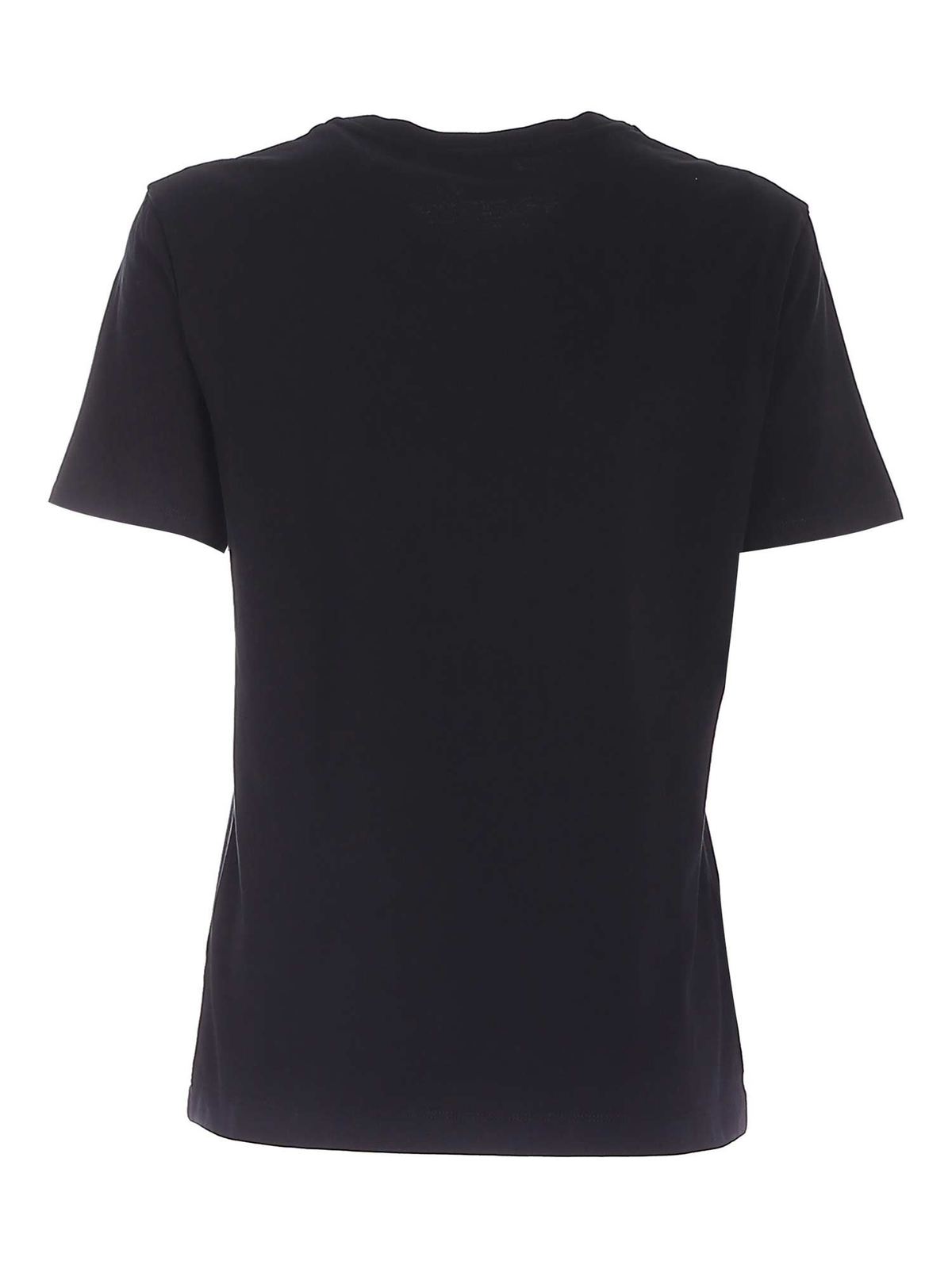 Shop Ps By Paul Smith Velvet Logo T-shirt In Black