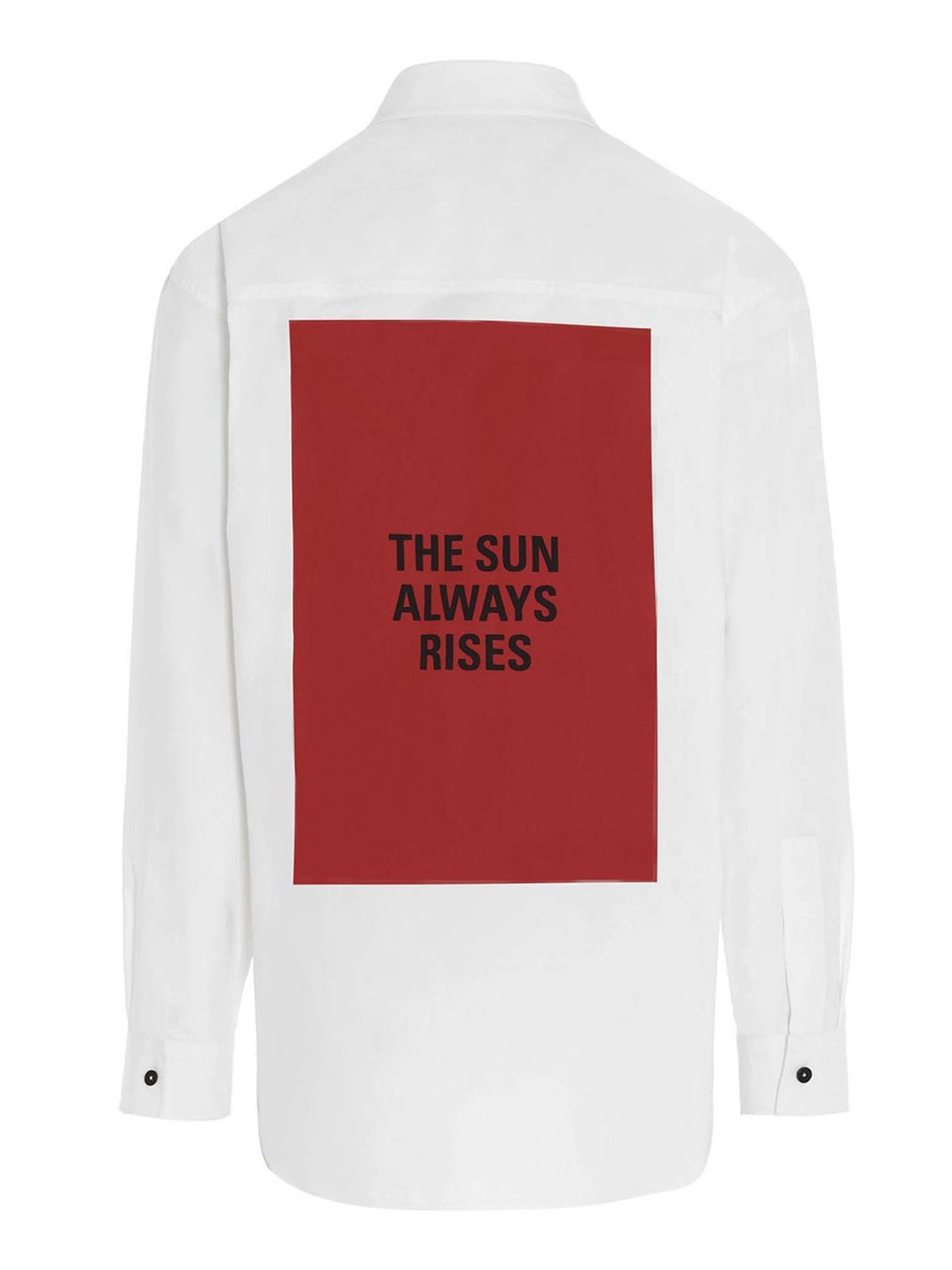 The Sun Always Rises shirt in white