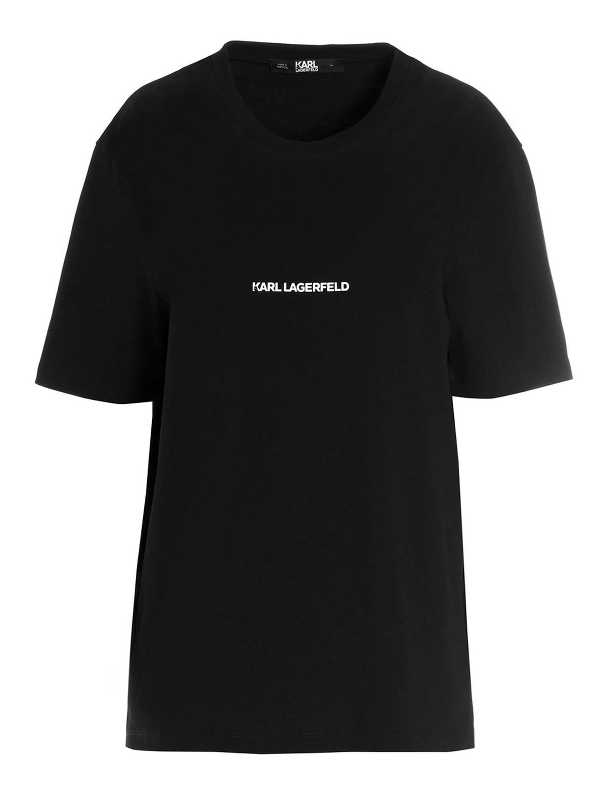 Karl Lagerfeld Logo Print T-shirt In Black