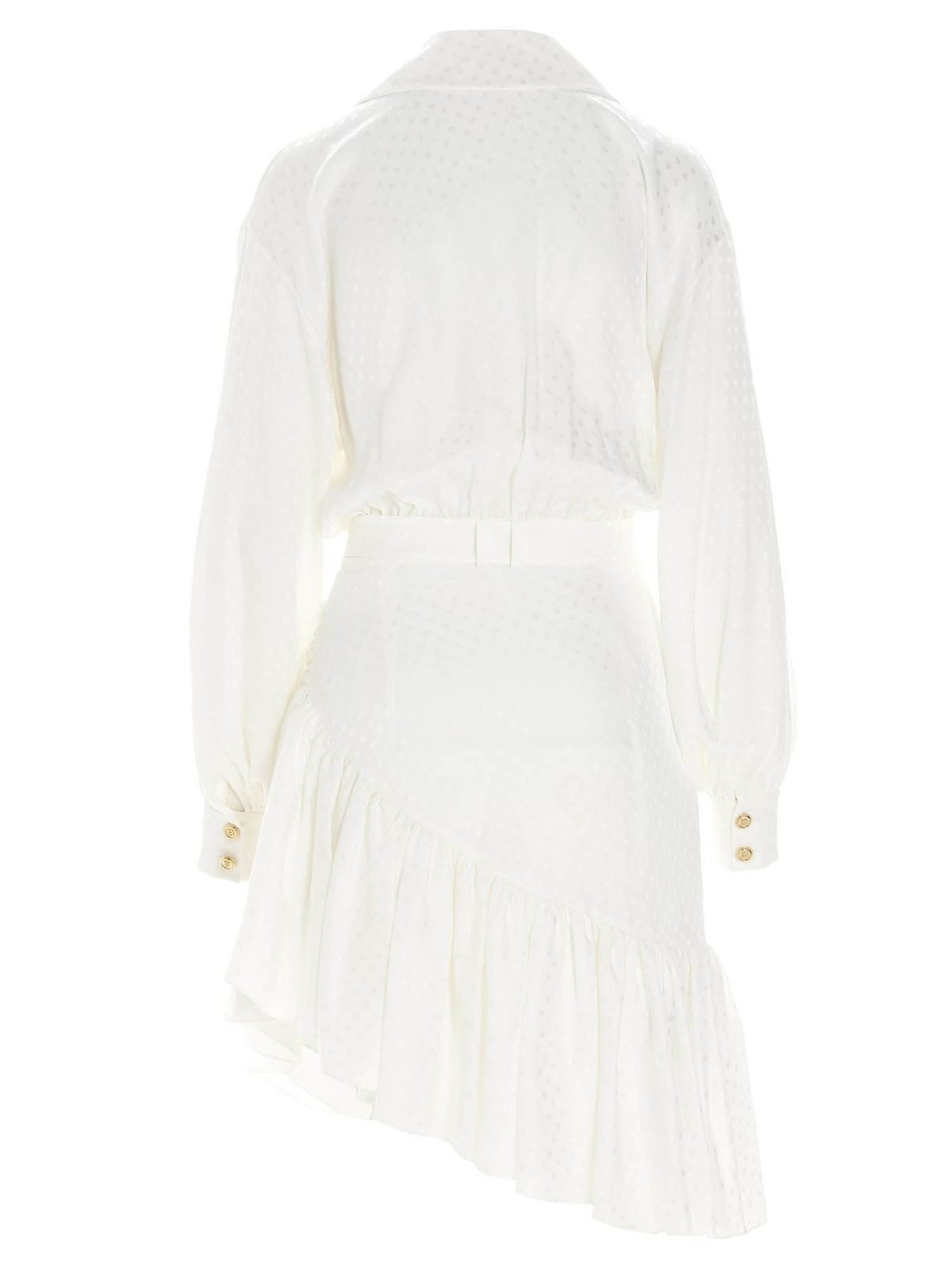Balmain Asymmetrical dress in white - White|VF16227S0690KA