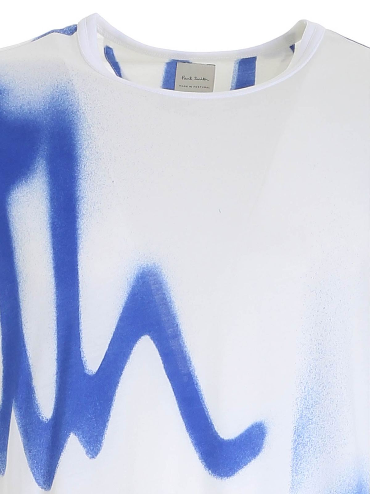 Paul Smith Spray effect print t-shirt in white|M1R648UFP268942
