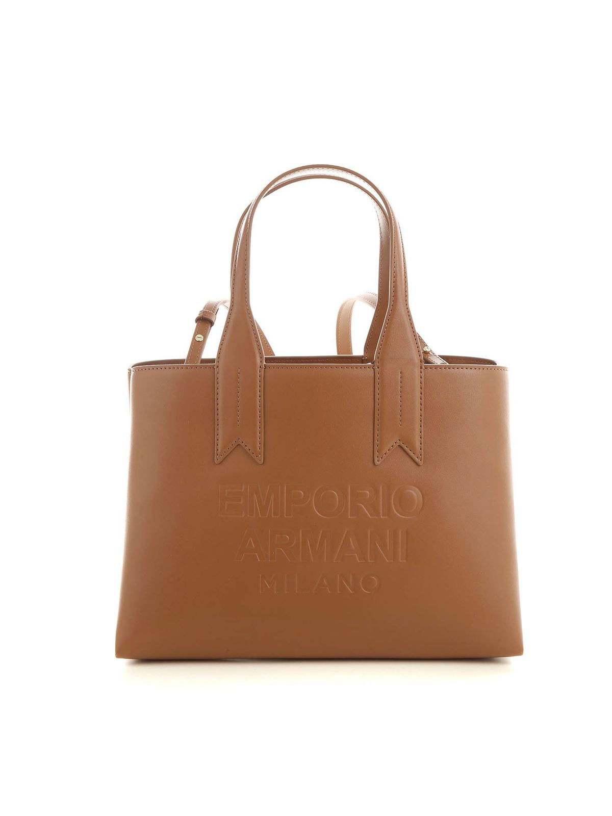 Emporio Armani トートバッグ - ブラウン|Y3D153Y267A80082