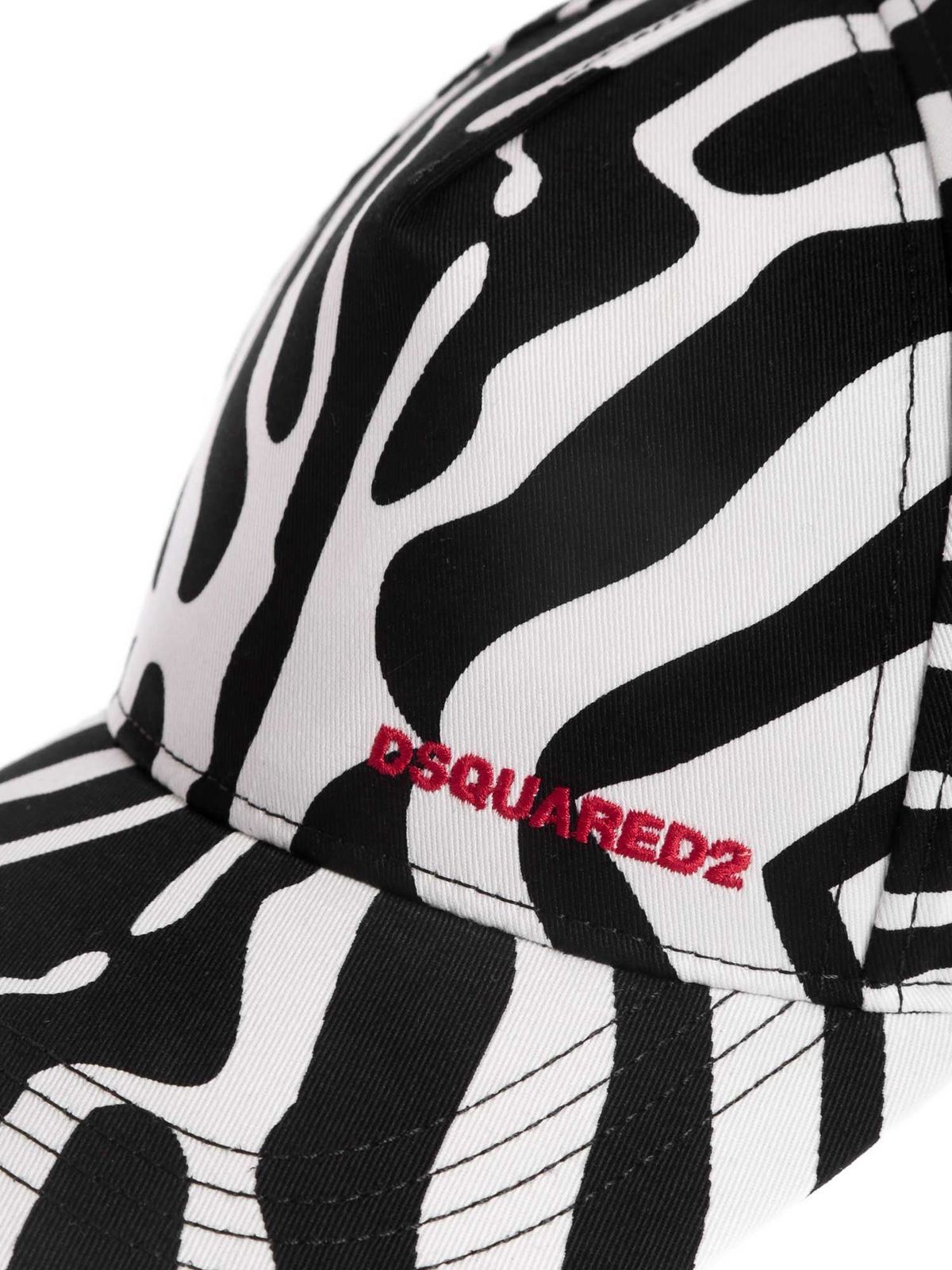 Shop Dsquared2 Zebra Baseball Cap In Animal Print
