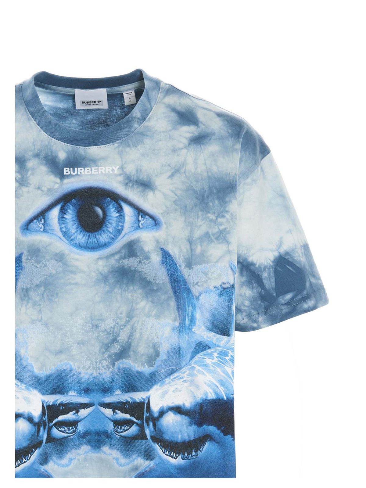 Burberry Shark printed t-shirt in light blue - Light Blue