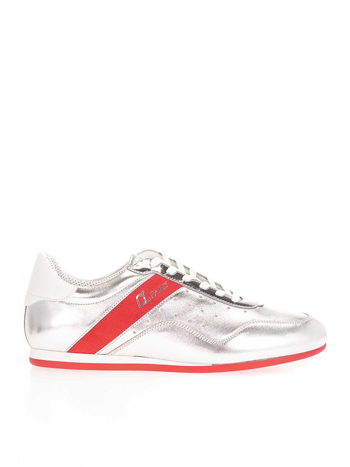 farvel Stå sammen Forældet Trainers Christian Louboutin - My K Low sneakers in silver color and red -  1210941CN1H