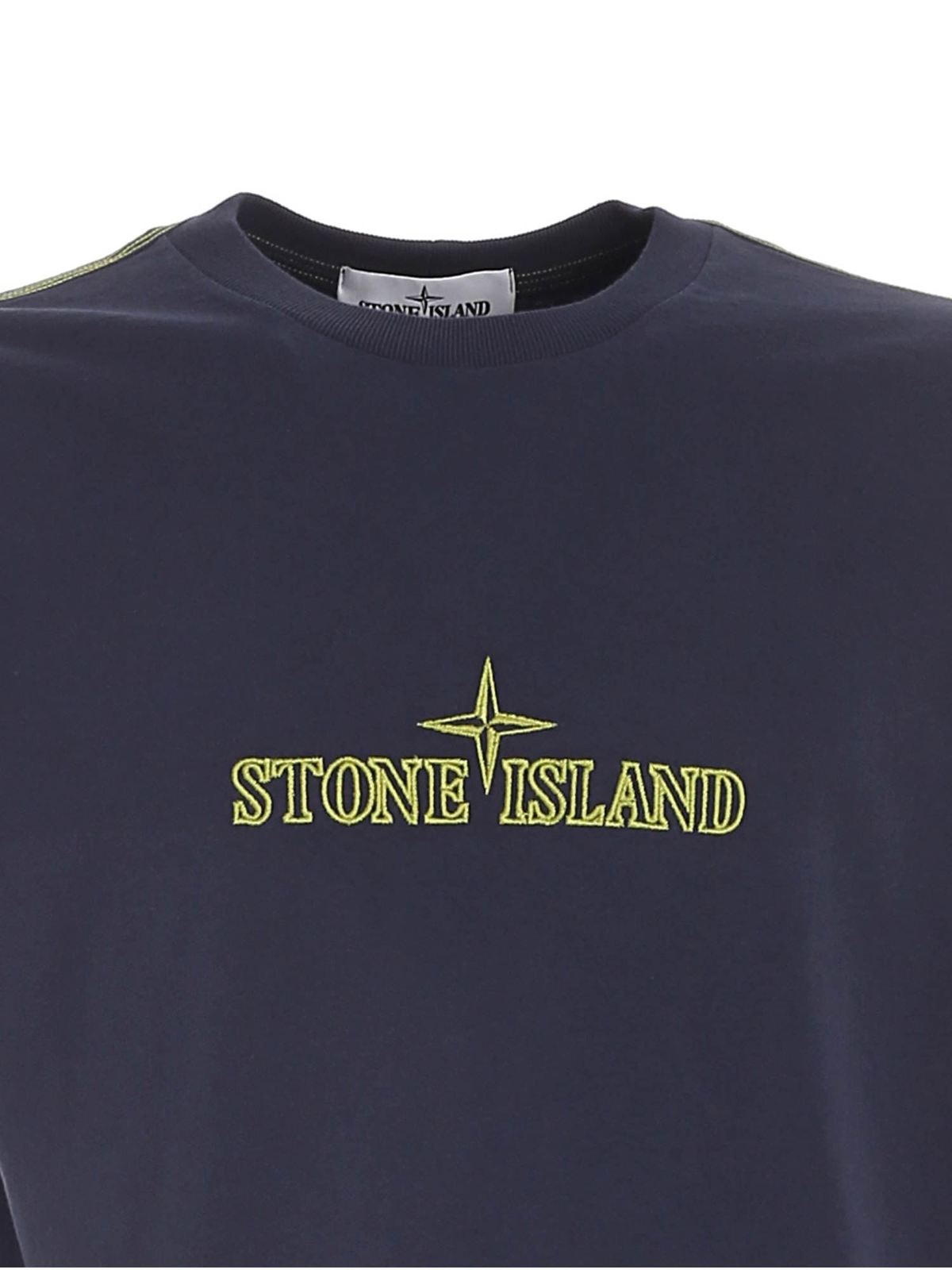 Stone island embroidered t shirt online