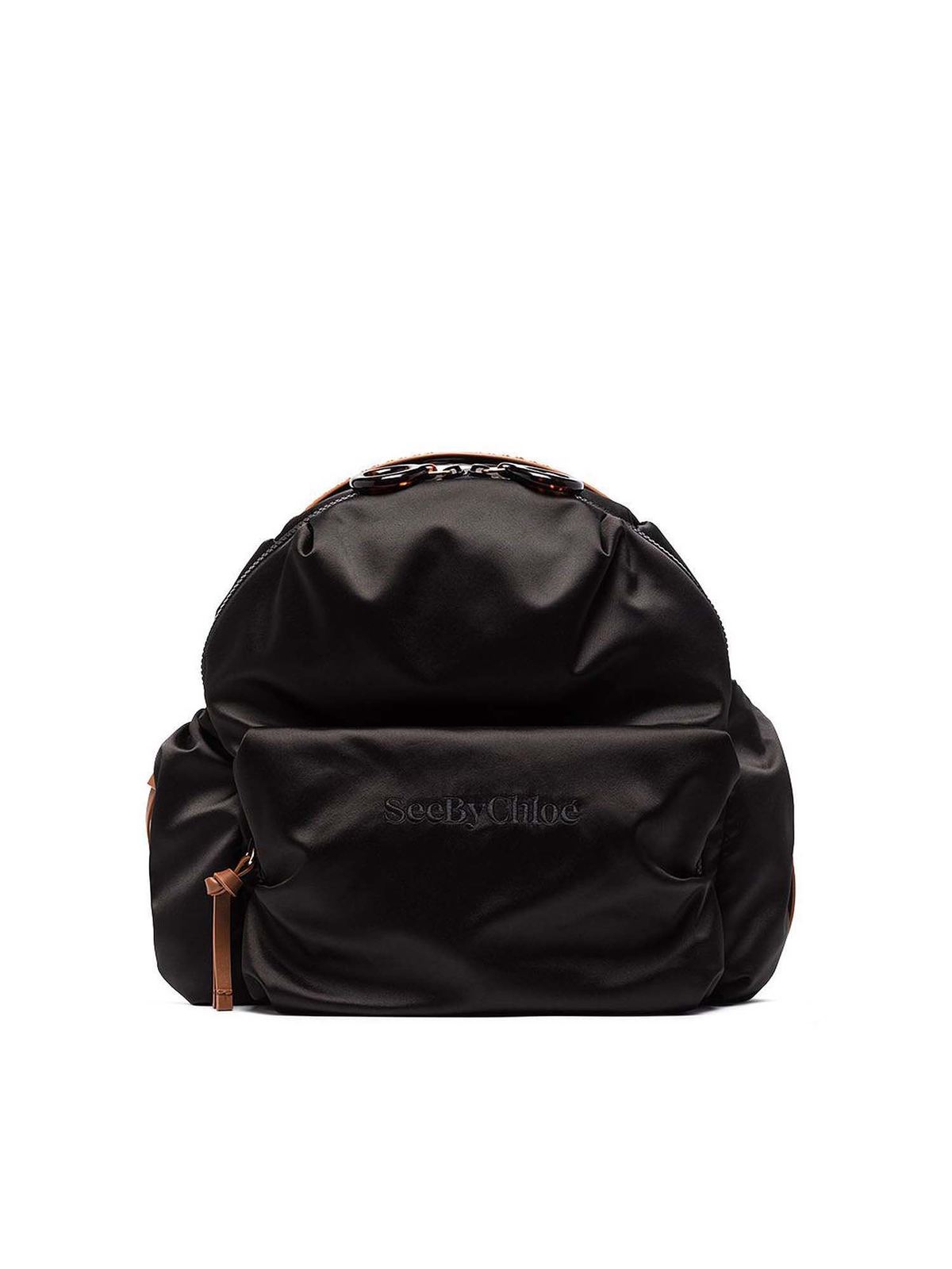 See by Chloé Backpack with external pocket in black  display picture 2