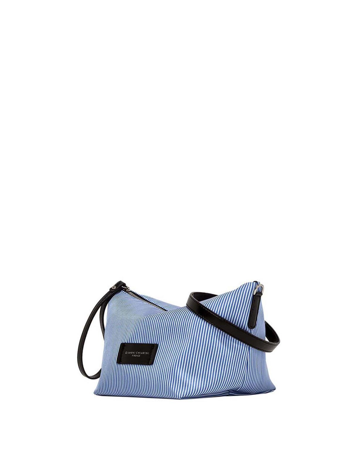 Gianni chiarini blue fashion gingham crossbody purse