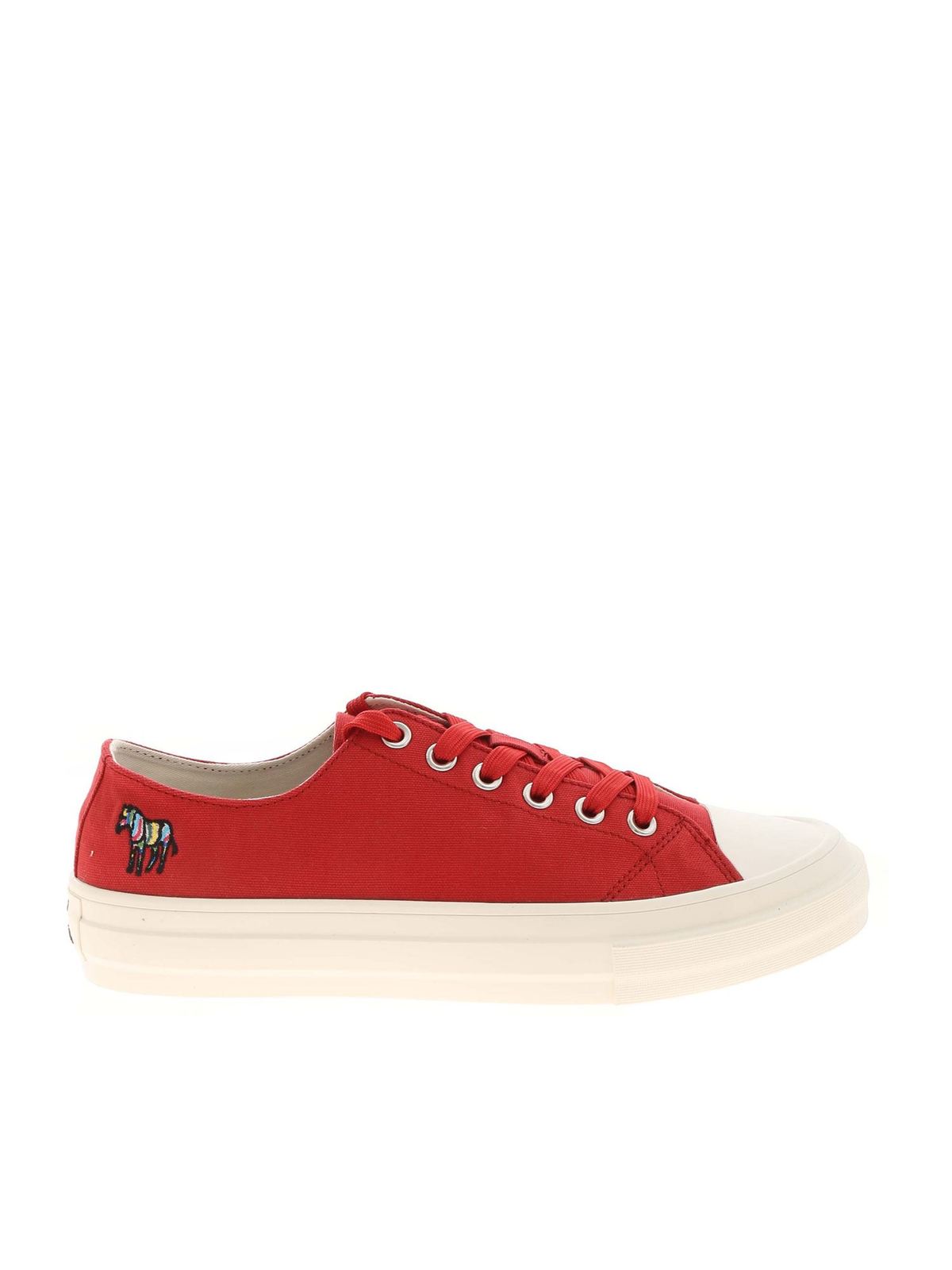 Shop Ps By Paul Smith Zebra Embroidery Kinsey Sneakers In Red