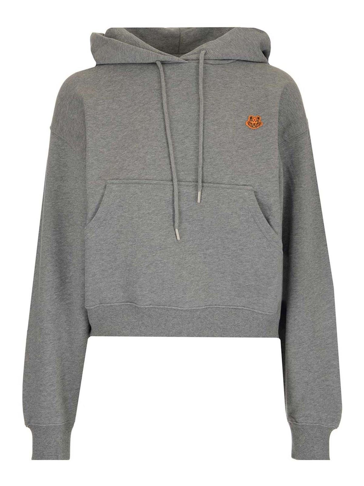 Kenzo Tiger crest hoodie in grey - Grey - Women|FB52SW7774ML95