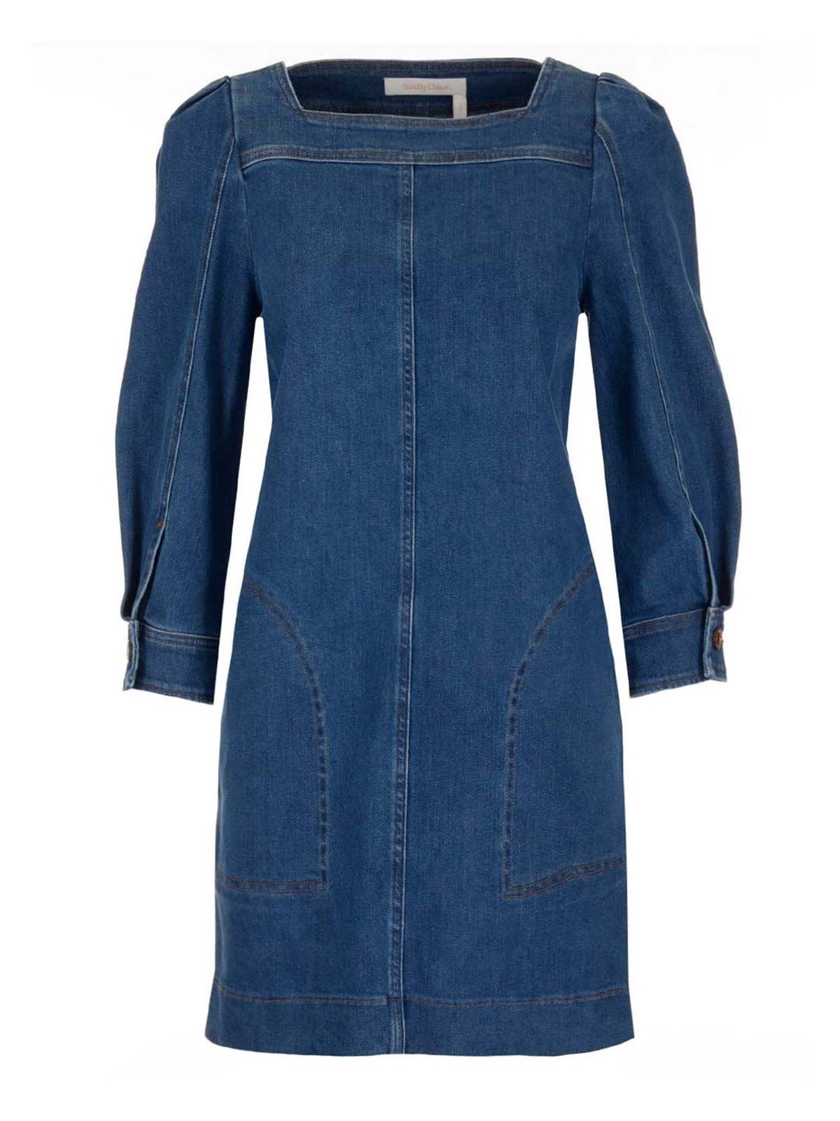 See by Chlo Denim dress in blue - Blue - Women|CHS21ADR0115045E