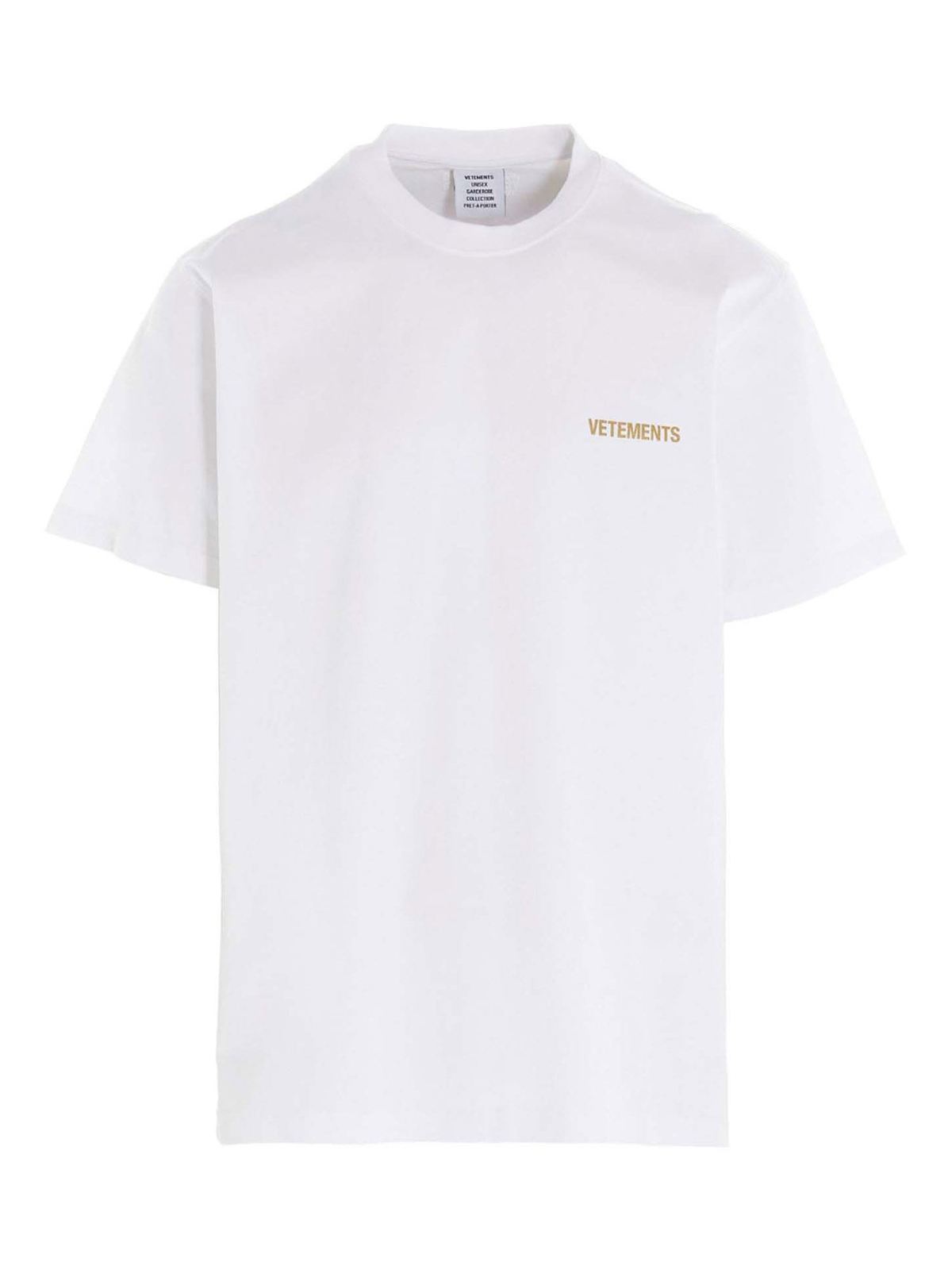 【関税込み】VETEMENTS ホワイト Illusion ロゴ Tシャツ 関税込み】VETEMENTS ホワイト Drawing Tシャツ (VETEMENTS/T