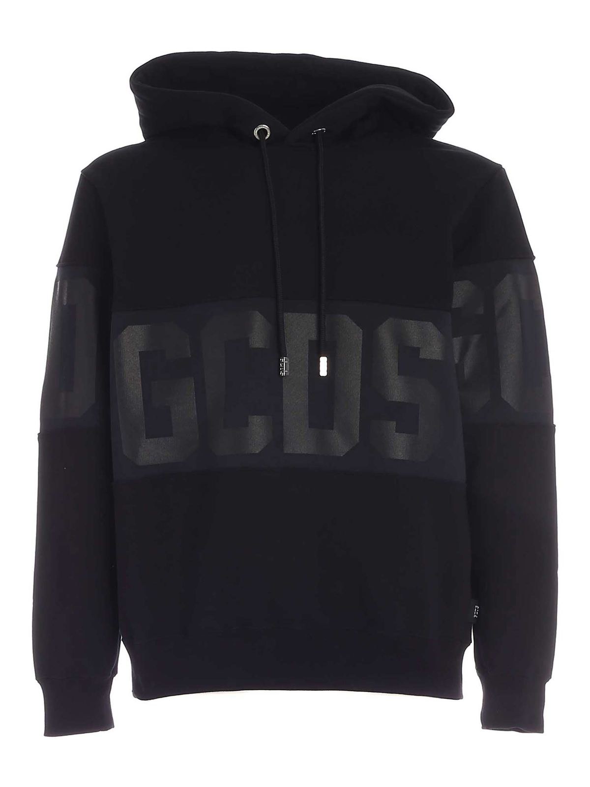 スウェット・トレーナー GCDS Logo print hoodie Black  FW23M100667 Gcds Logo print hoodie - Black - Men | FW23M10066702 | thebs.com
