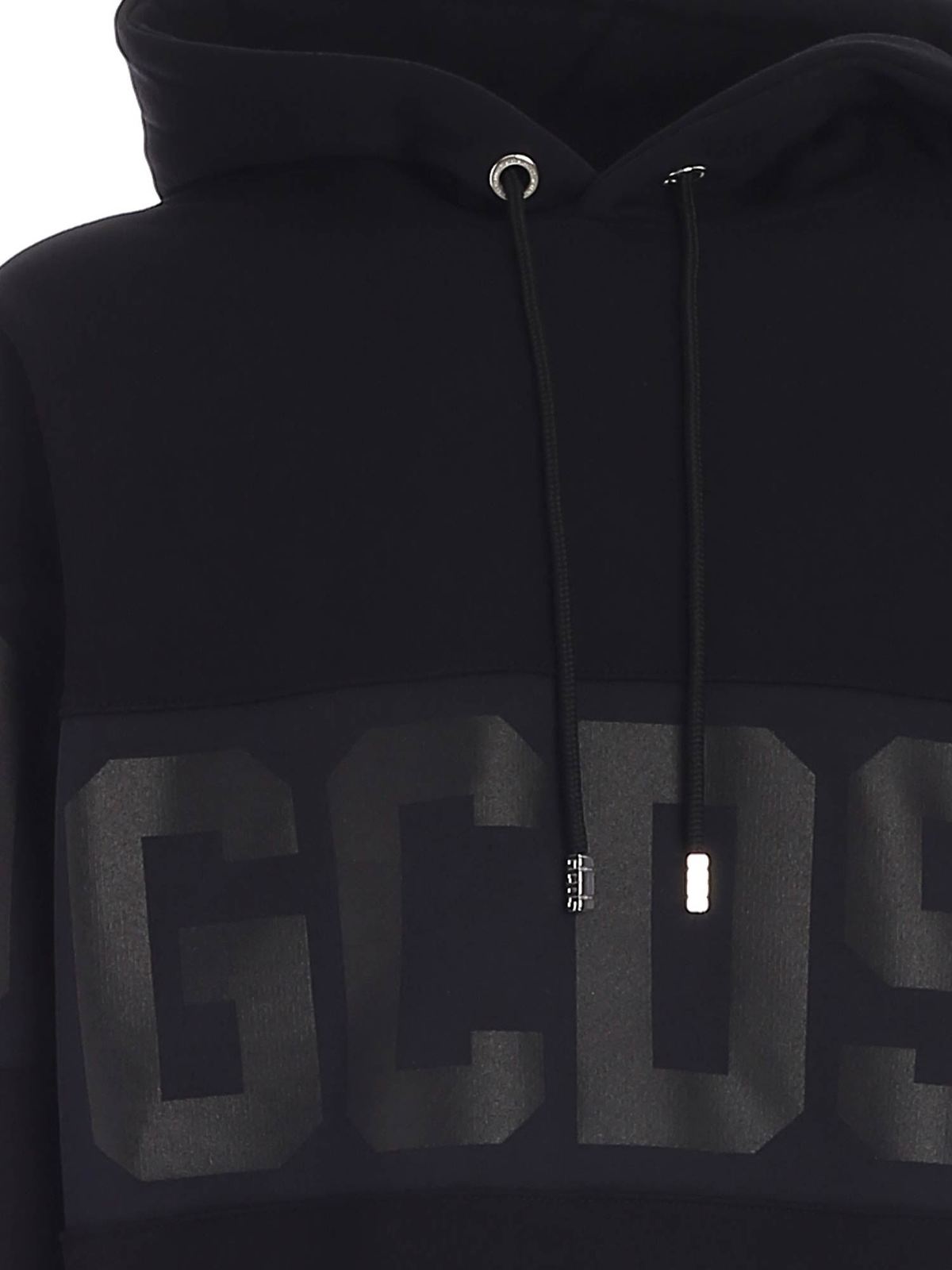 Gcds Tone-on-tone logo sweatshirt in black - Black