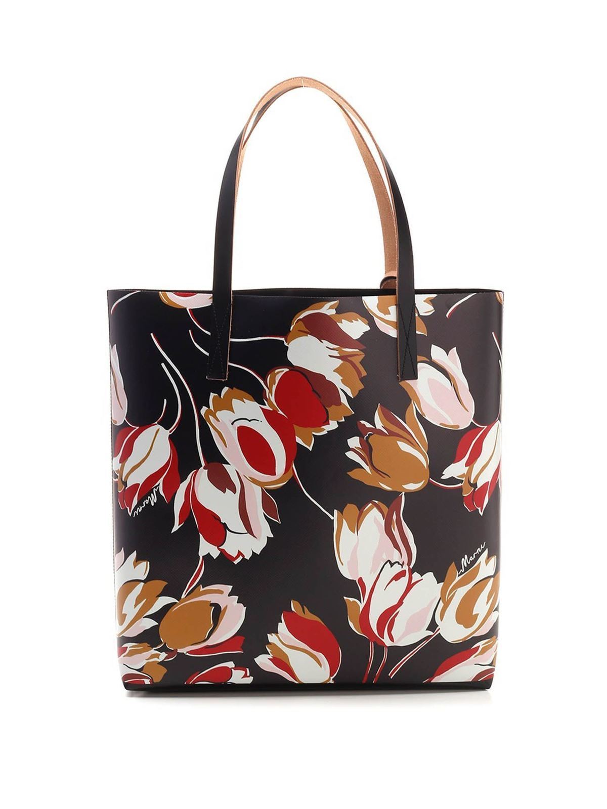 Marni Floral tote bag in black - Black | SHMP0052A0PR677Z2N99