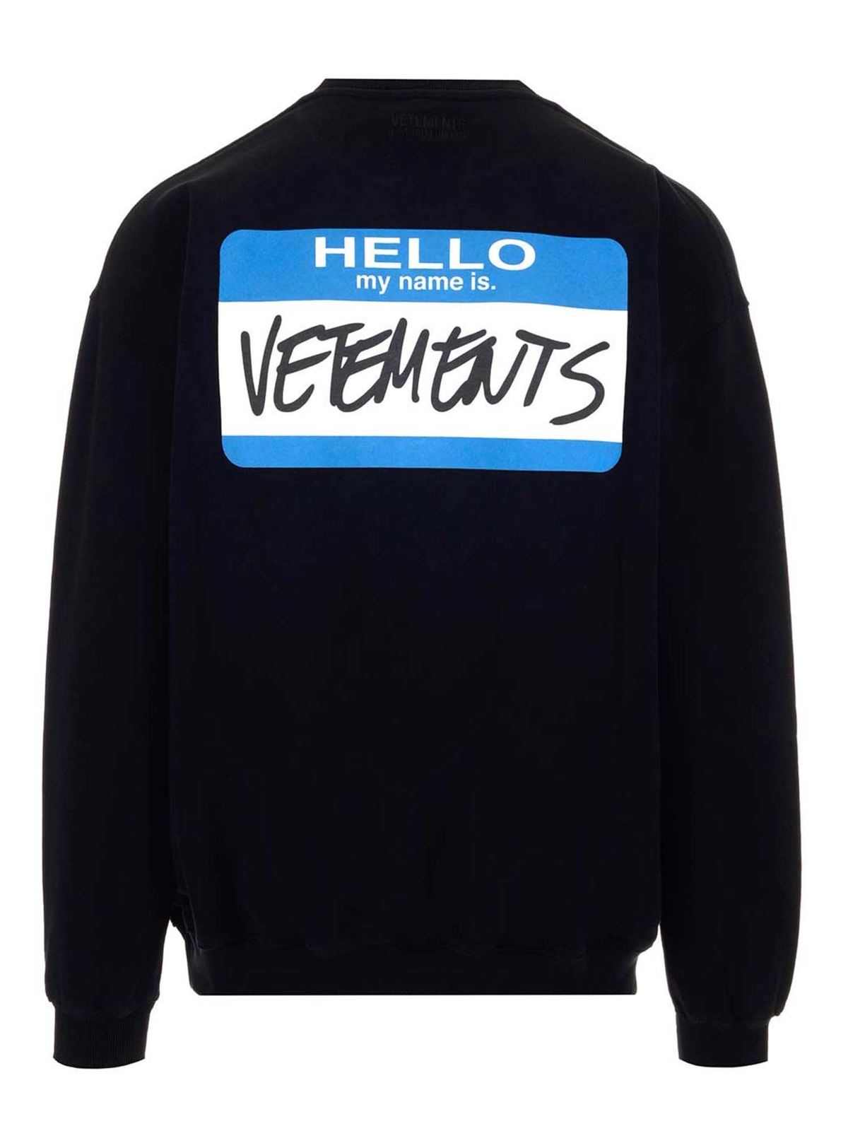 My Name Is Vetements sweatshirt in black