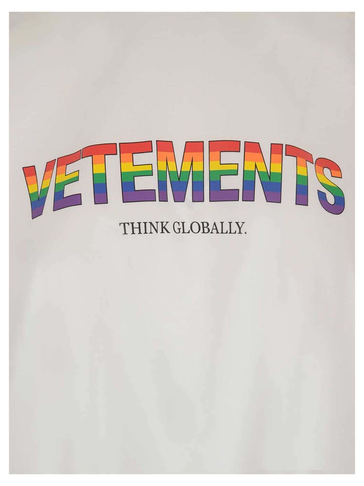 Vetements Globally logo T-shirt in white - White|UA52TR290XWHITE