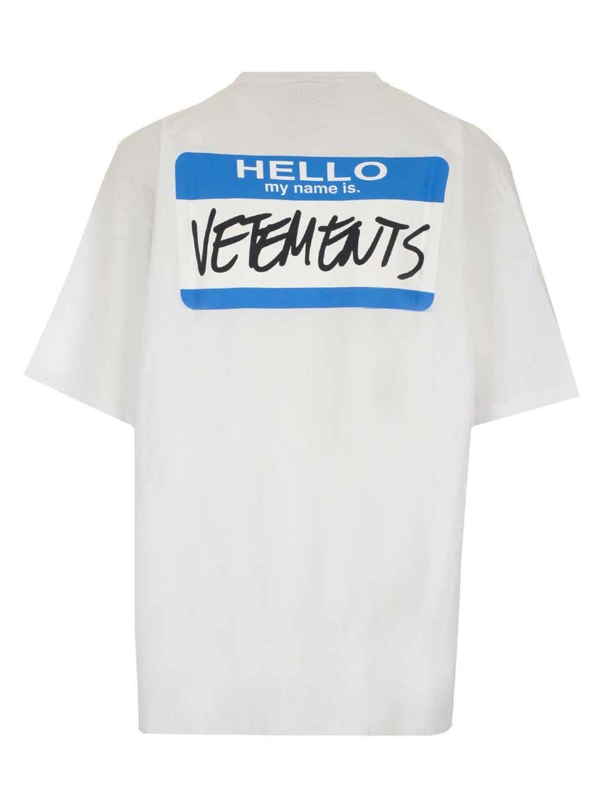 My Name Is Vetements T-shirt in white